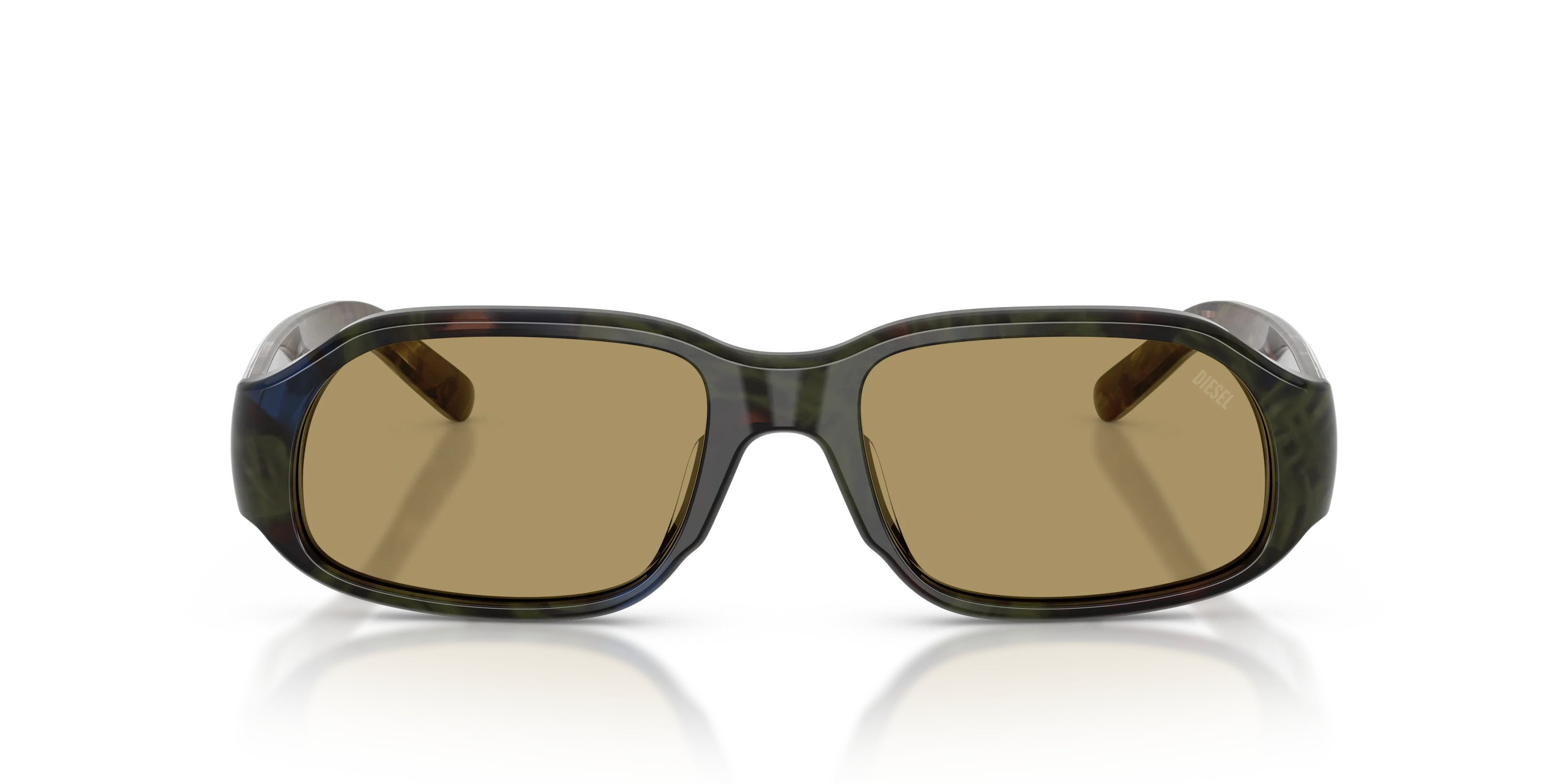 DIESEL DL2009U 2042/2 Occhiali da sole Acetato Verde Verde Squadrata Normale - immagine 3