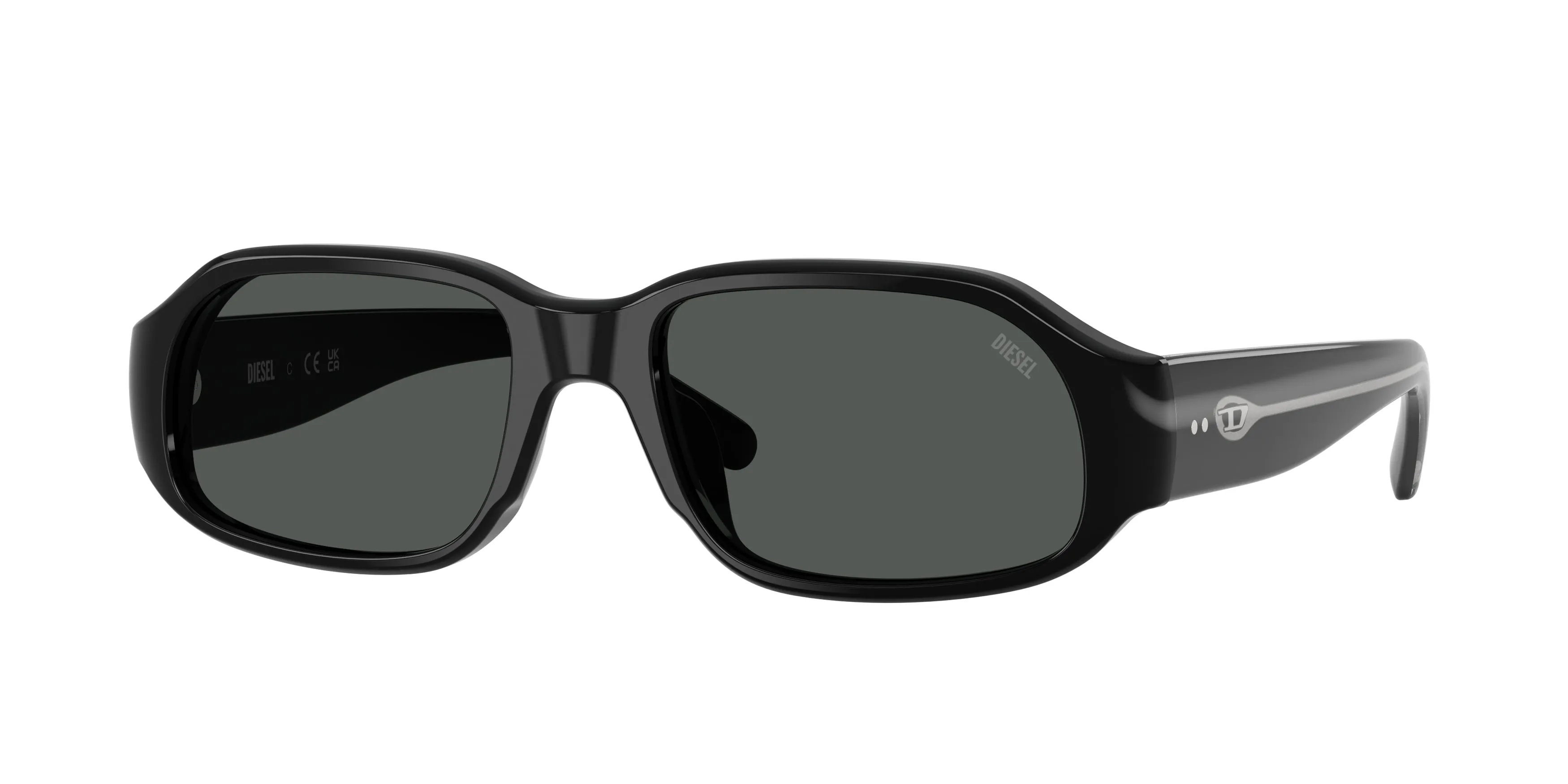 DIESEL DL2009U 200187 Occhiali da sole Acetato Nero Nero Squadrata Normale - immagine 1