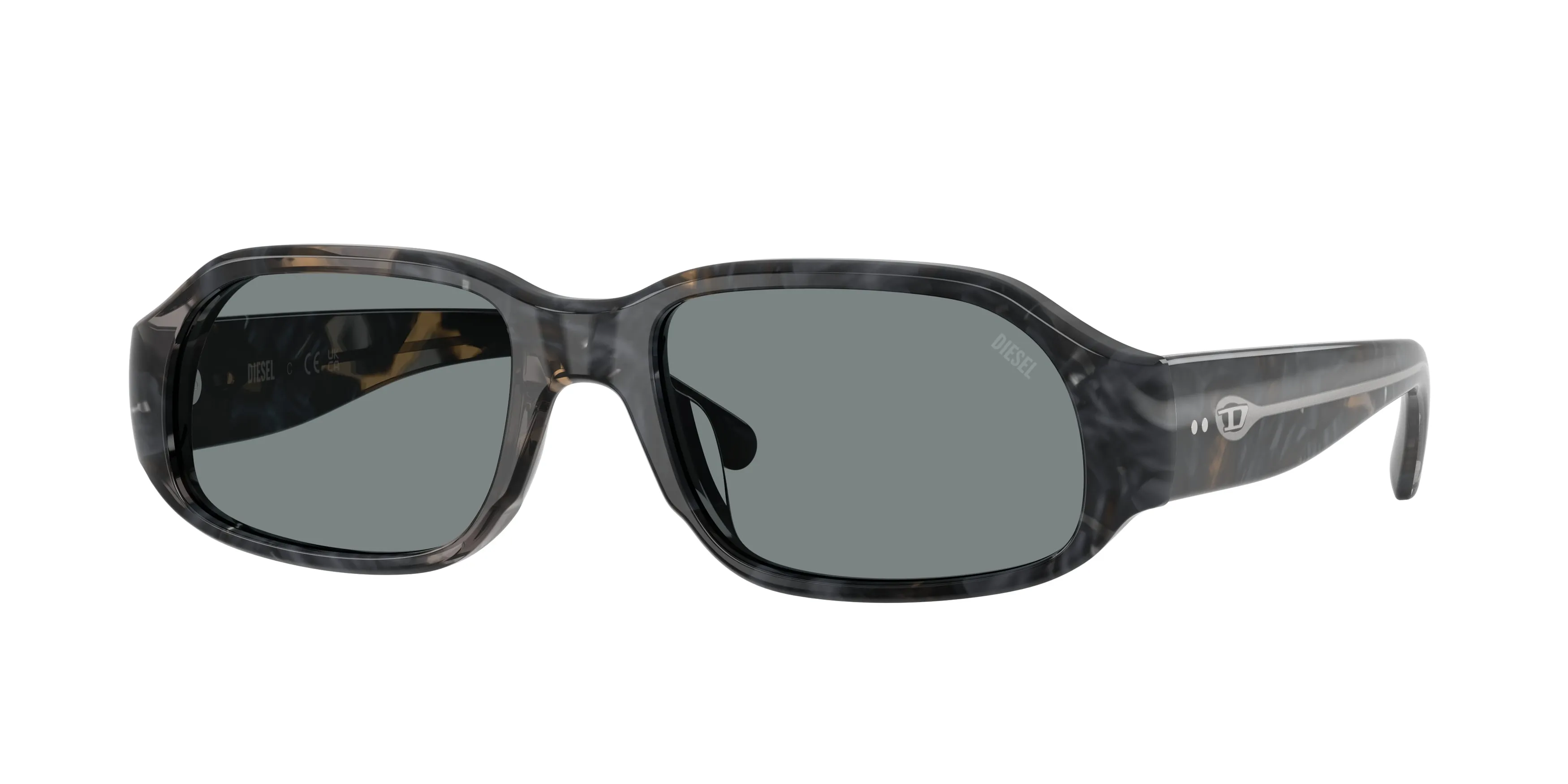 DIESEL DL2009F 2041/1 Occhiali da sole Acetato Grigio Grigio Squadrata Normale - immagine 1