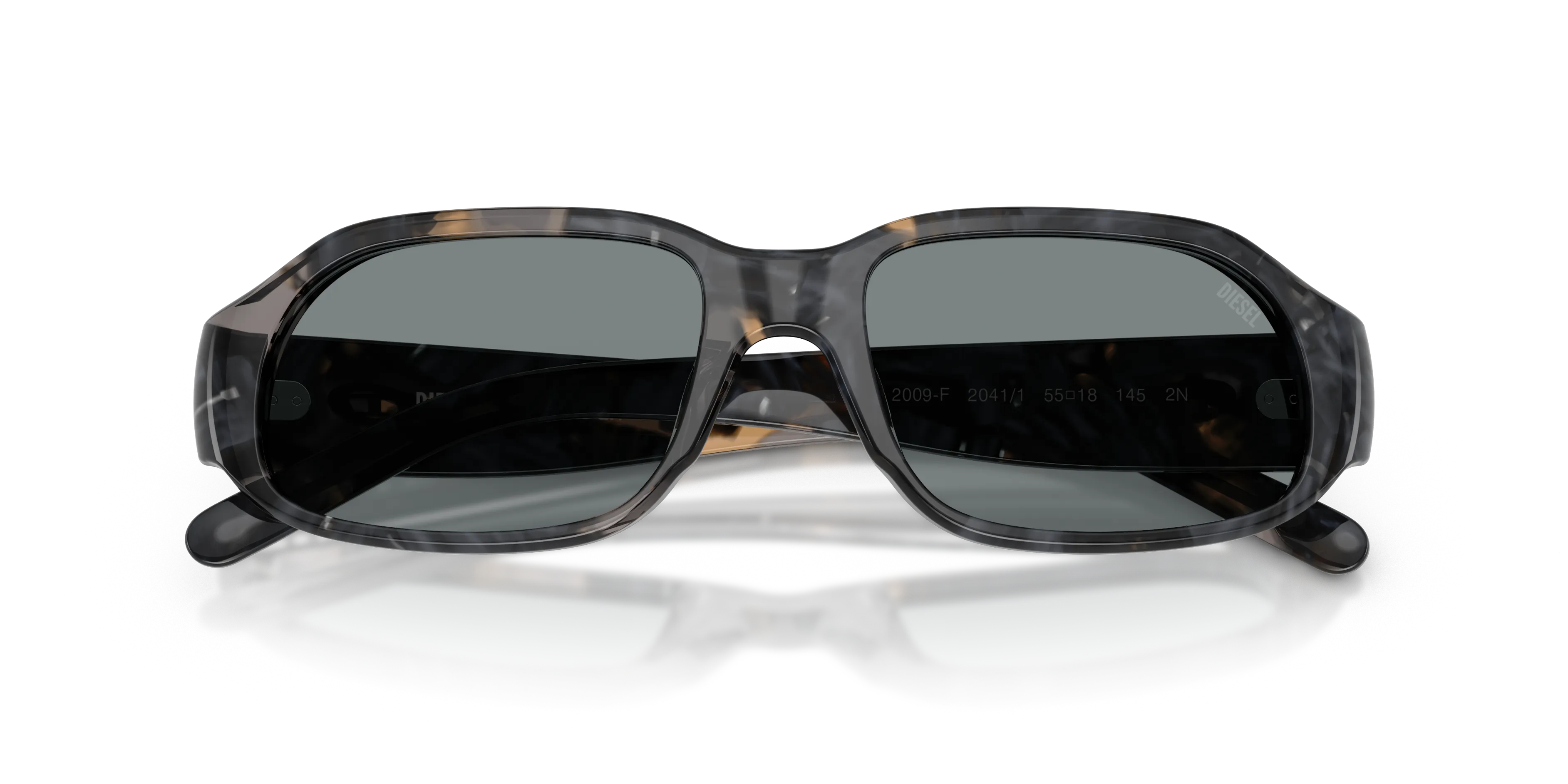 DIESEL DL2009F 2041/1 Occhiali da sole Acetato Grigio Grigio Squadrata Normale - immagine 2