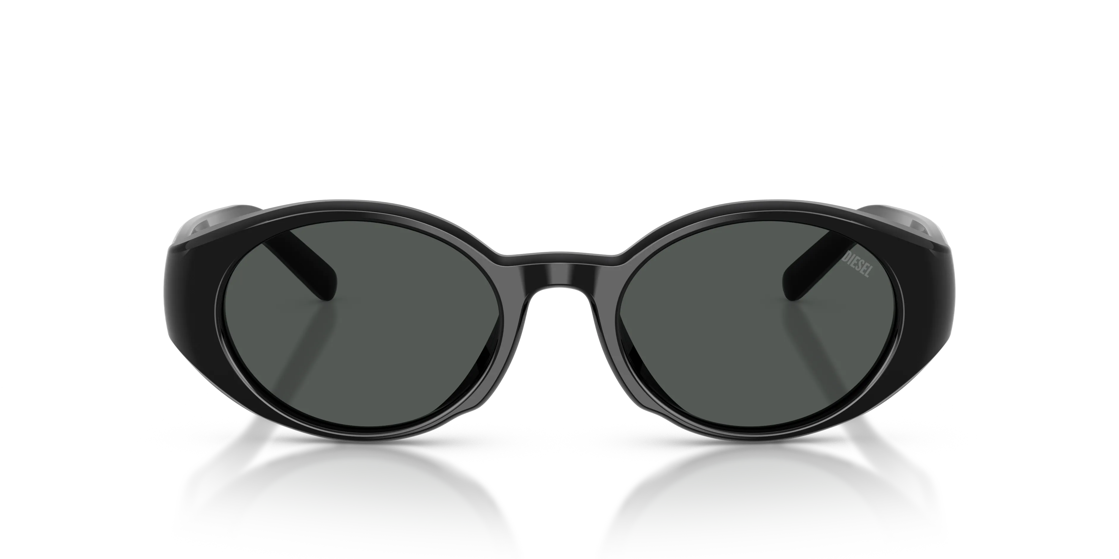 DIESEL DL2008U 200187 Occhiali da sole Acetato Nero Nero Rotonda Normale - immagine 3