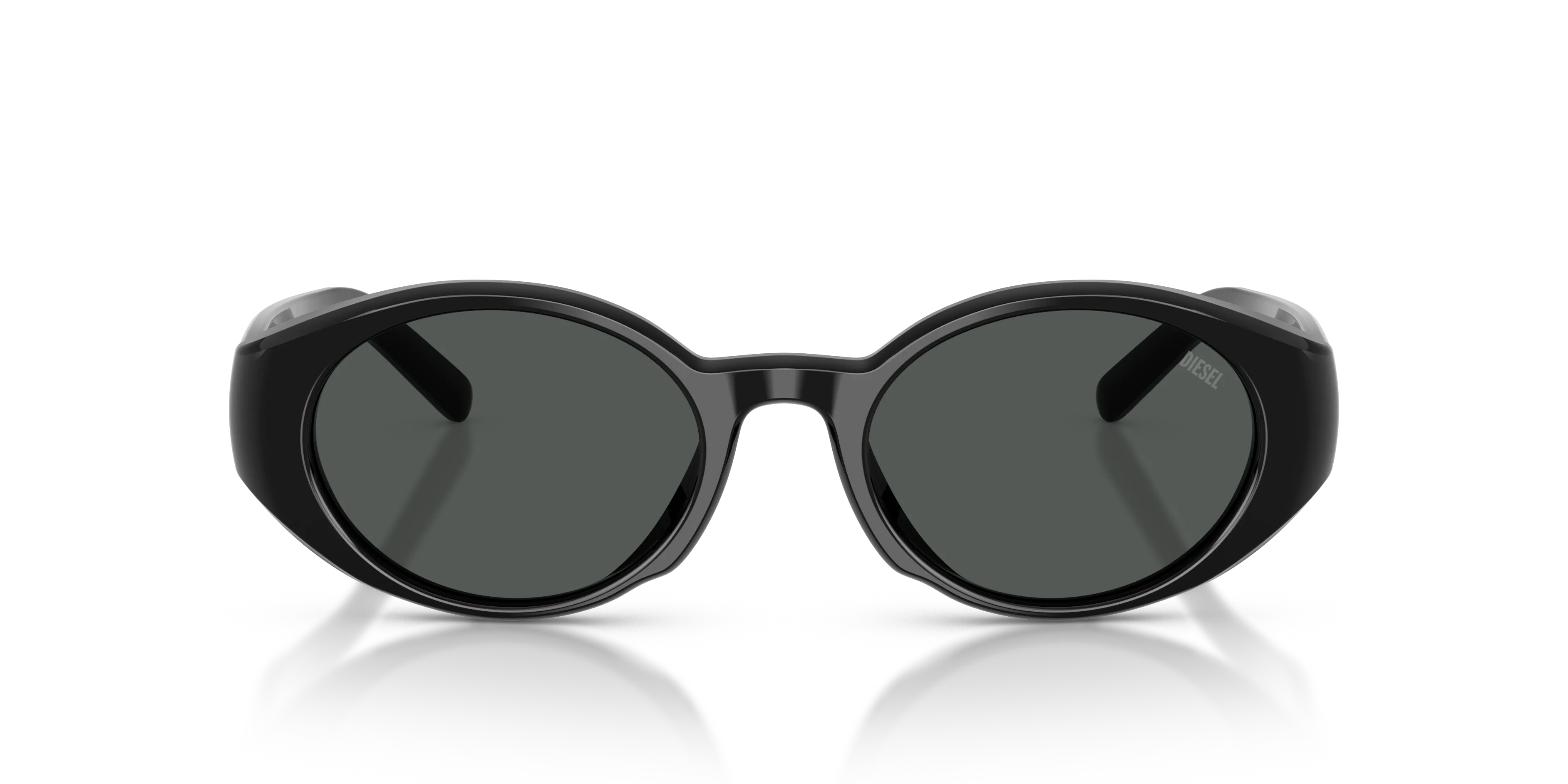 DIESEL DL2008F 200187 Occhiali da sole Acetato Nero Nero Rotonda Normale - immagine 3
