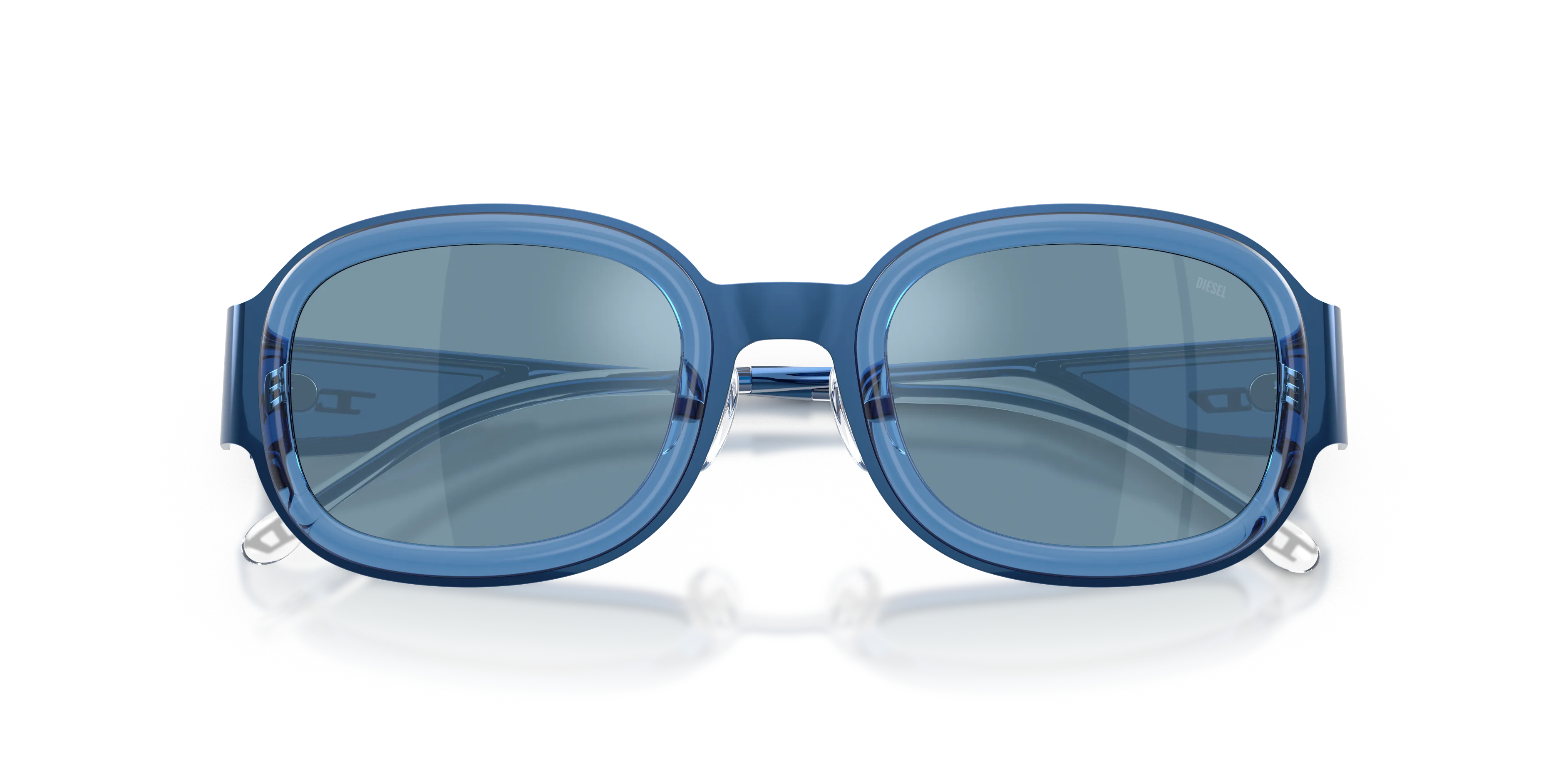 DIESEL DL1020 10441U Occhiali da sole Metallo Blu Blu Squadrata Normale - immagine 2