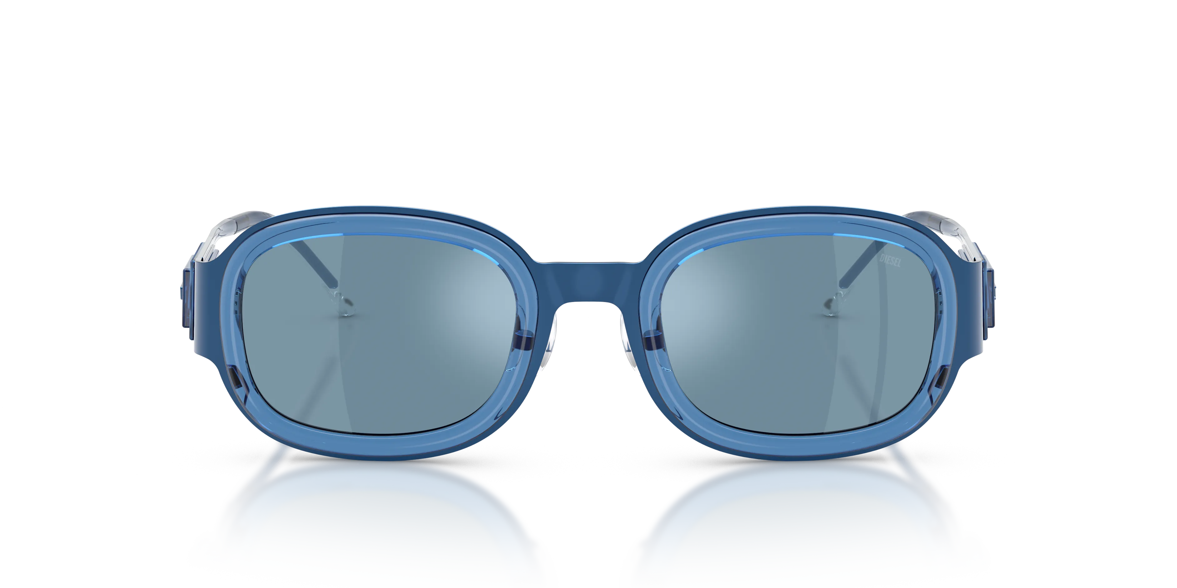 DIESEL DL1020 10441U Occhiali da sole Metallo Blu Blu Squadrata Normale - immagine 3