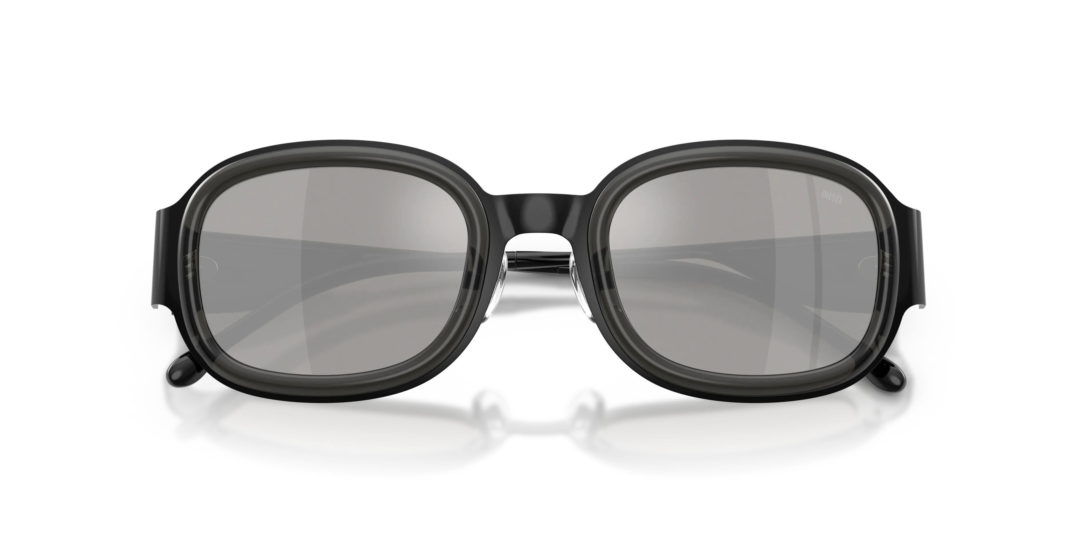 DIESEL DL1020 10026G Occhiali da sole Metallo Nero Nero Squadrata Normale - immagine 2