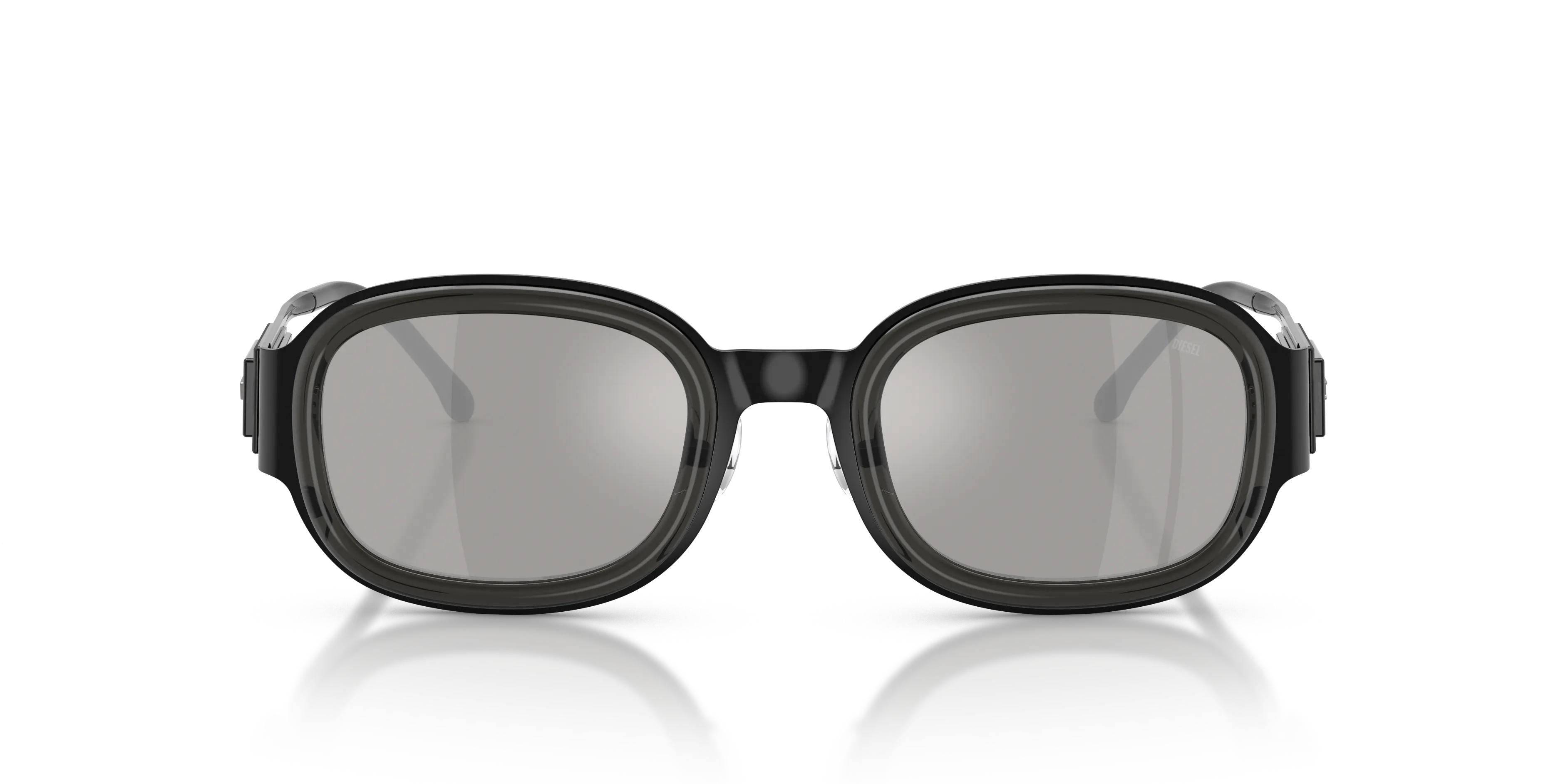 DIESEL DL1020 10026G Occhiali da sole Metallo Nero Nero Squadrata Normale - immagine 3