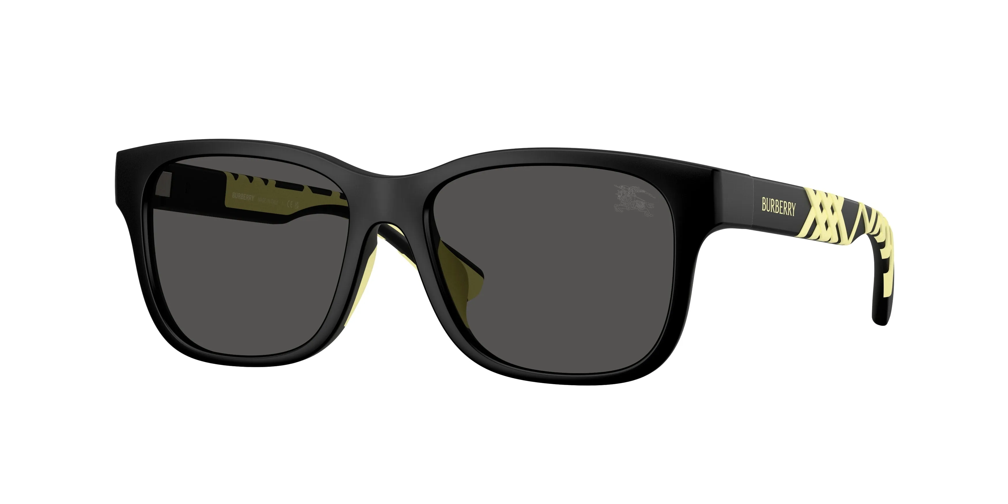 Burberry JB4007U 346487 Occhiali da sole bambino Iniettato Nero Grigio Squadrata Normale - immagine 1