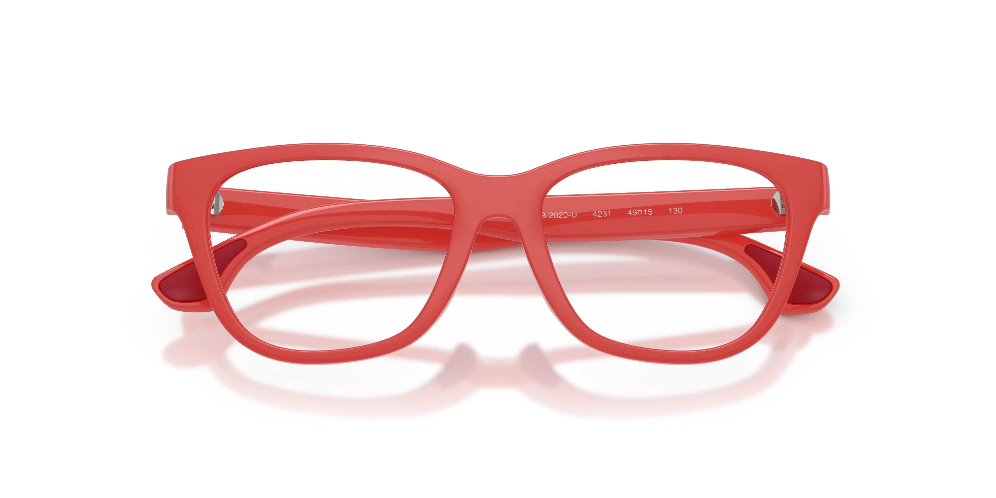 Burberry JB2020U 4231 Montature da vista bambino Iniettato Rosso Trasparente Cat Eye Normale - immagine 2
