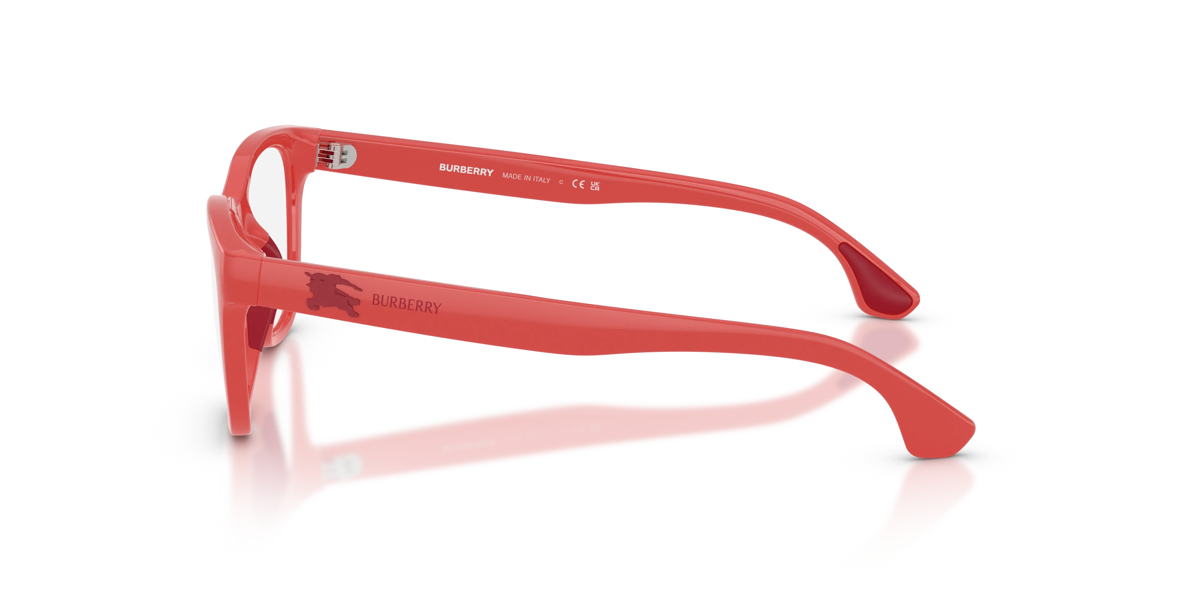 Burberry JB2020U 4231 Montature da vista bambino Iniettato Rosso Trasparente Cat Eye Normale - immagine 4