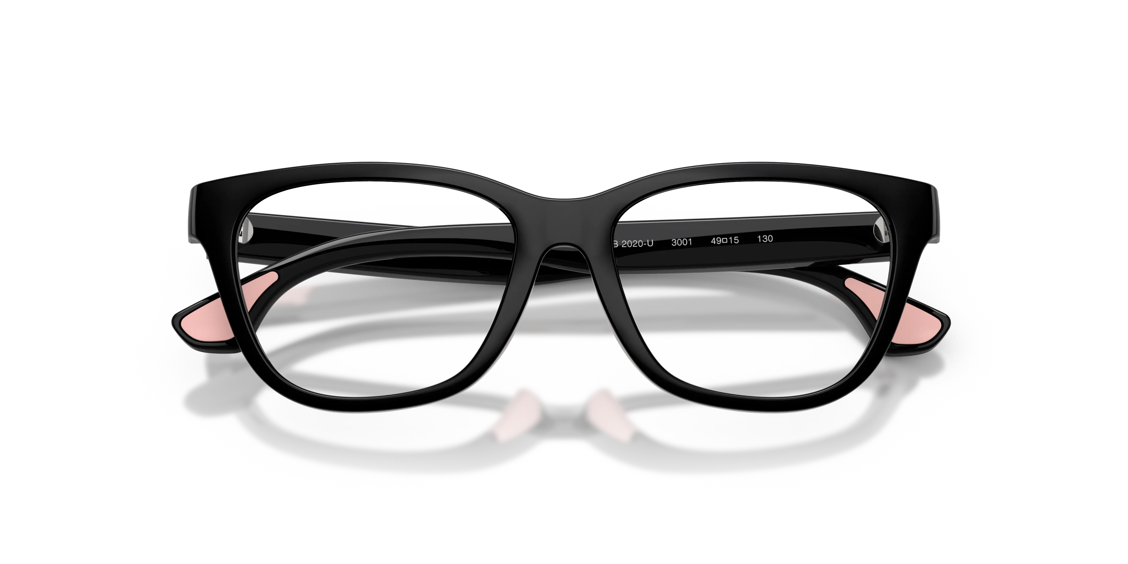 Burberry JB2020U 3001 Montature da vista bambino Iniettato Nero Trasparente Cat Eye Normale - immagine 2