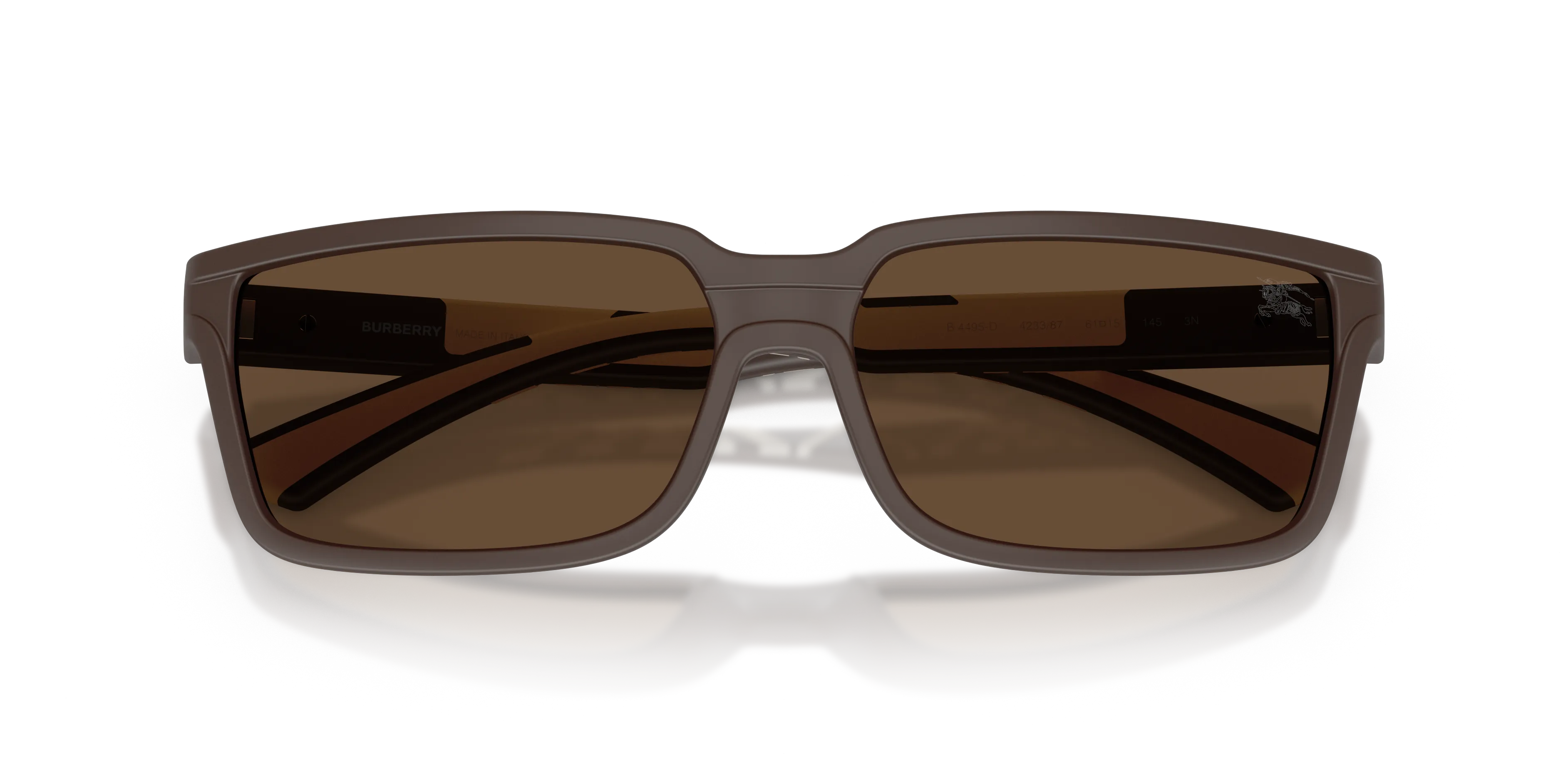 Burberry BE4495D 423473 Occhiali da sole Iniettato Marrone Marrone Squadrata Normale - immagine 2