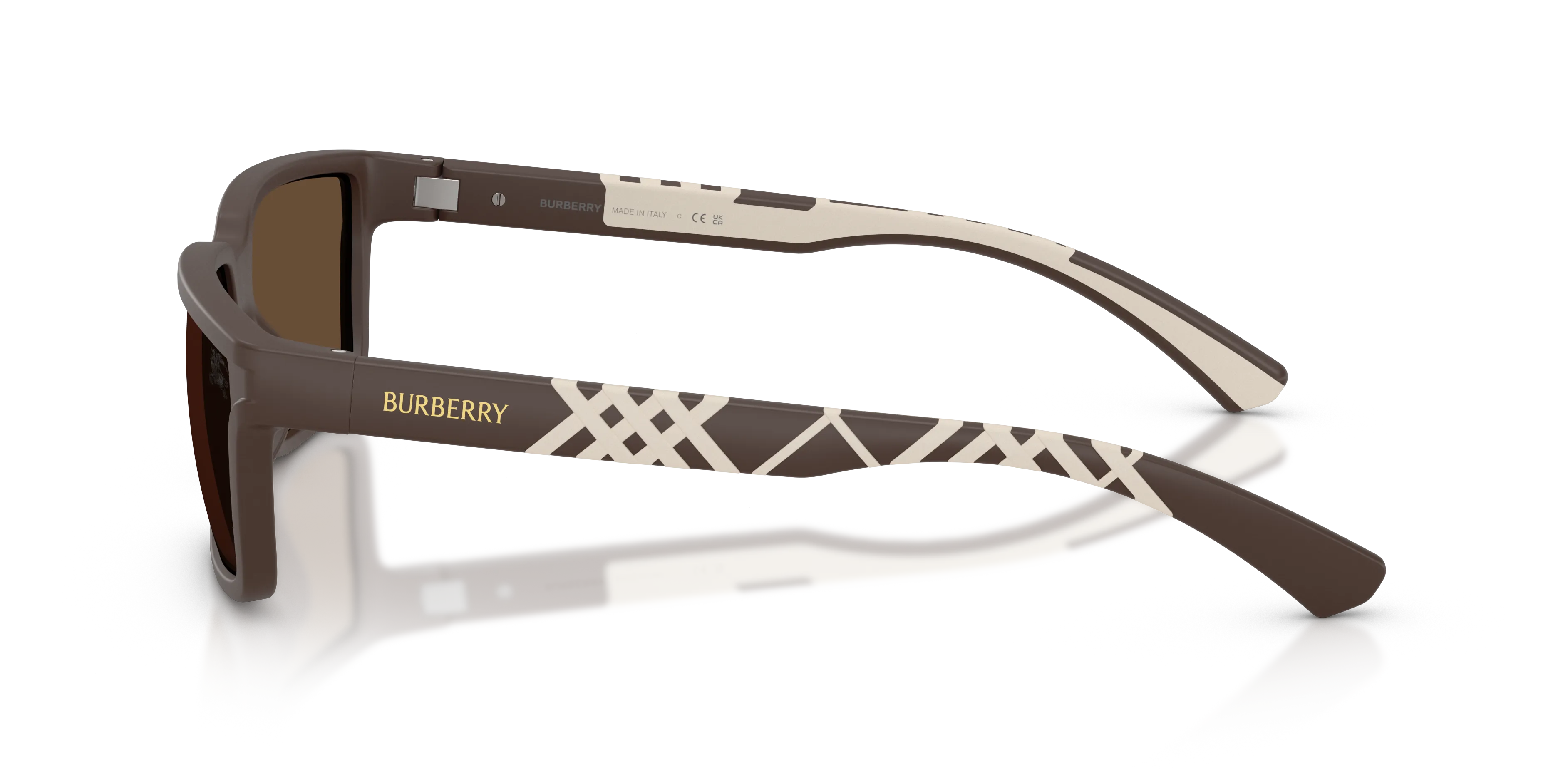 Burberry BE4495D 423473 Occhiali da sole Iniettato Marrone Marrone Squadrata Normale - immagine 4