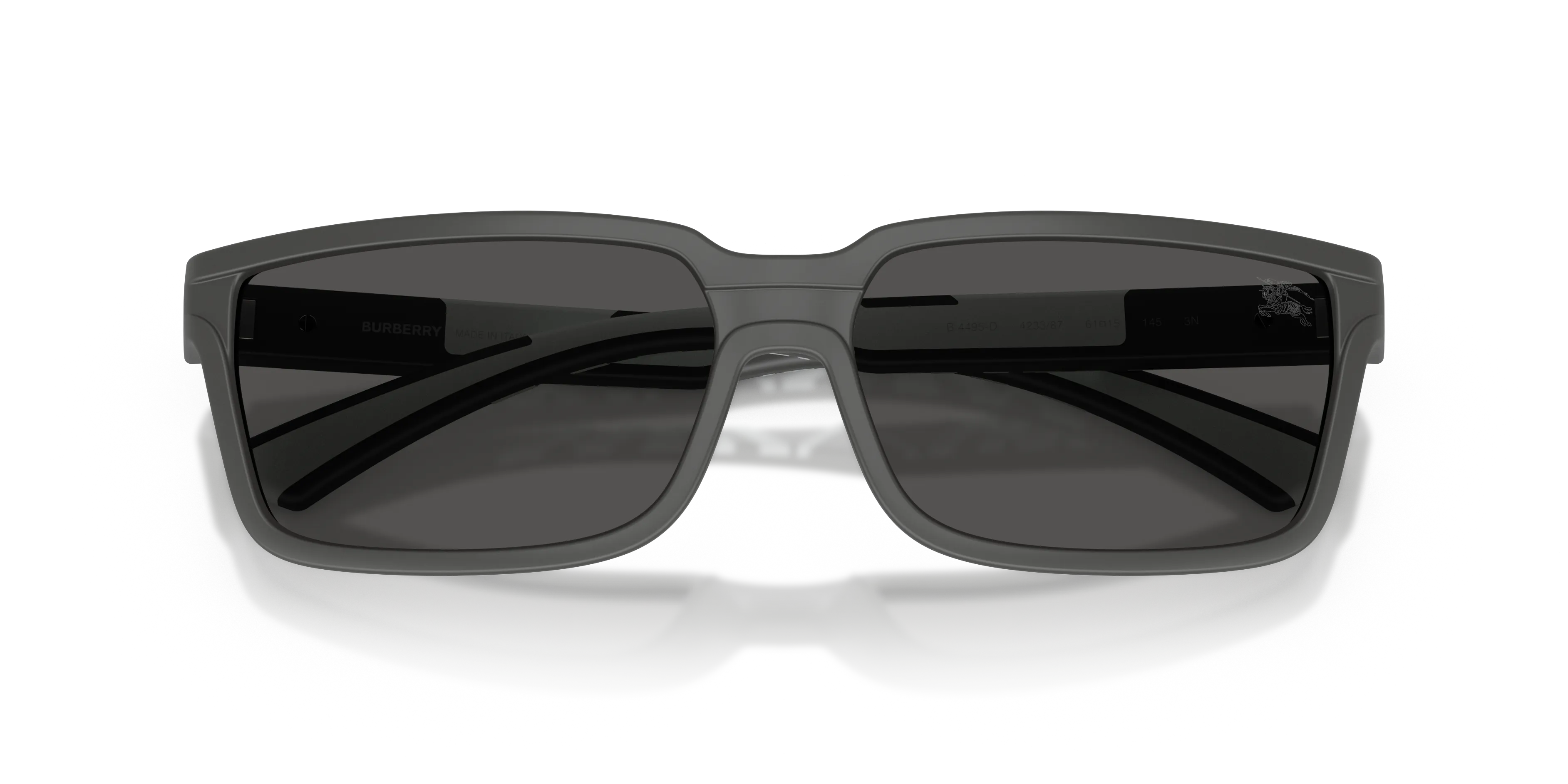 Burberry BE4495D 423387 Occhiali da sole Iniettato Grigio Grigio Squadrata Normale - immagine 2