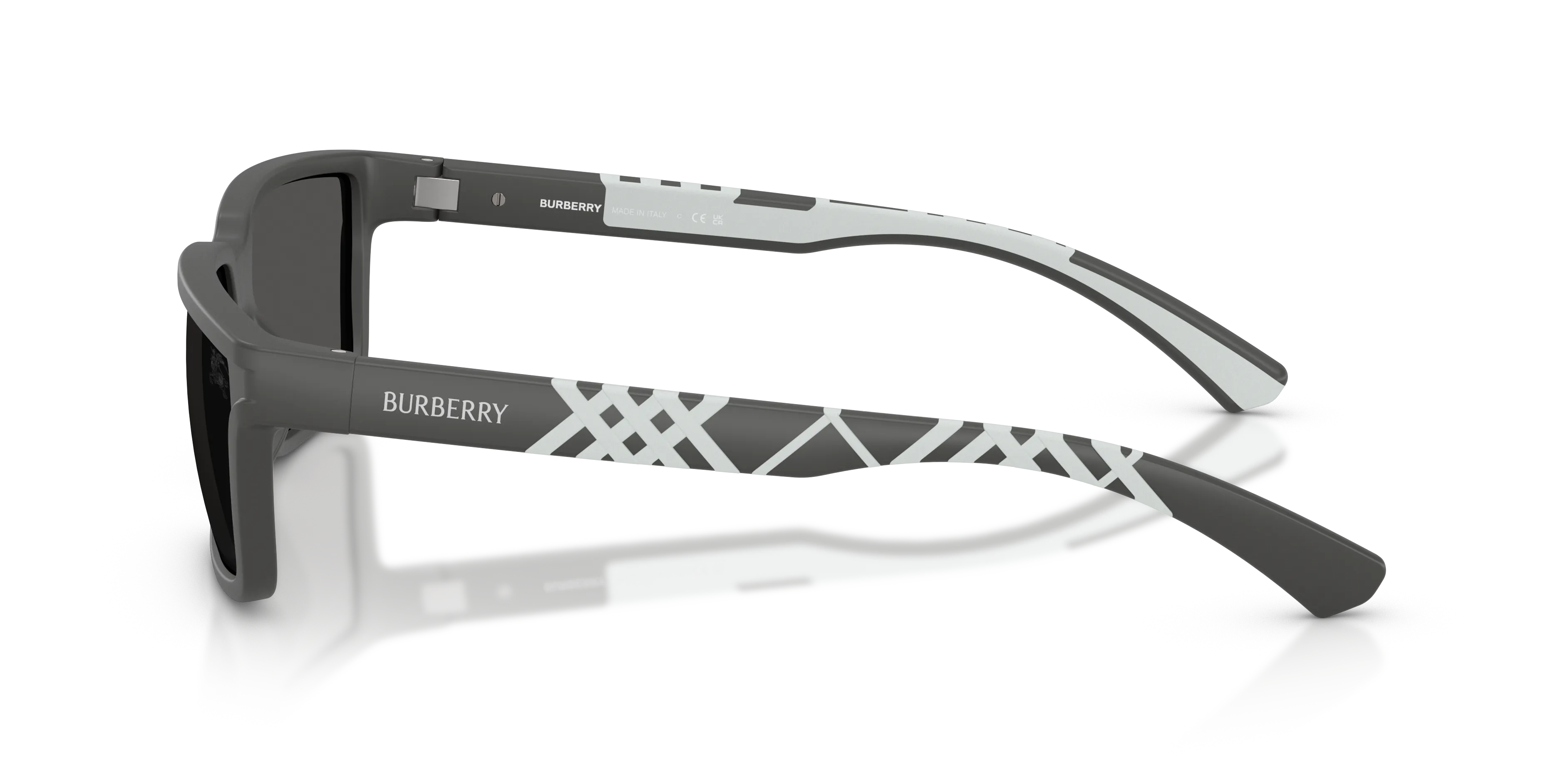 Burberry BE4495D 423387 Occhiali da sole Iniettato Grigio Grigio Squadrata Normale - immagine 4