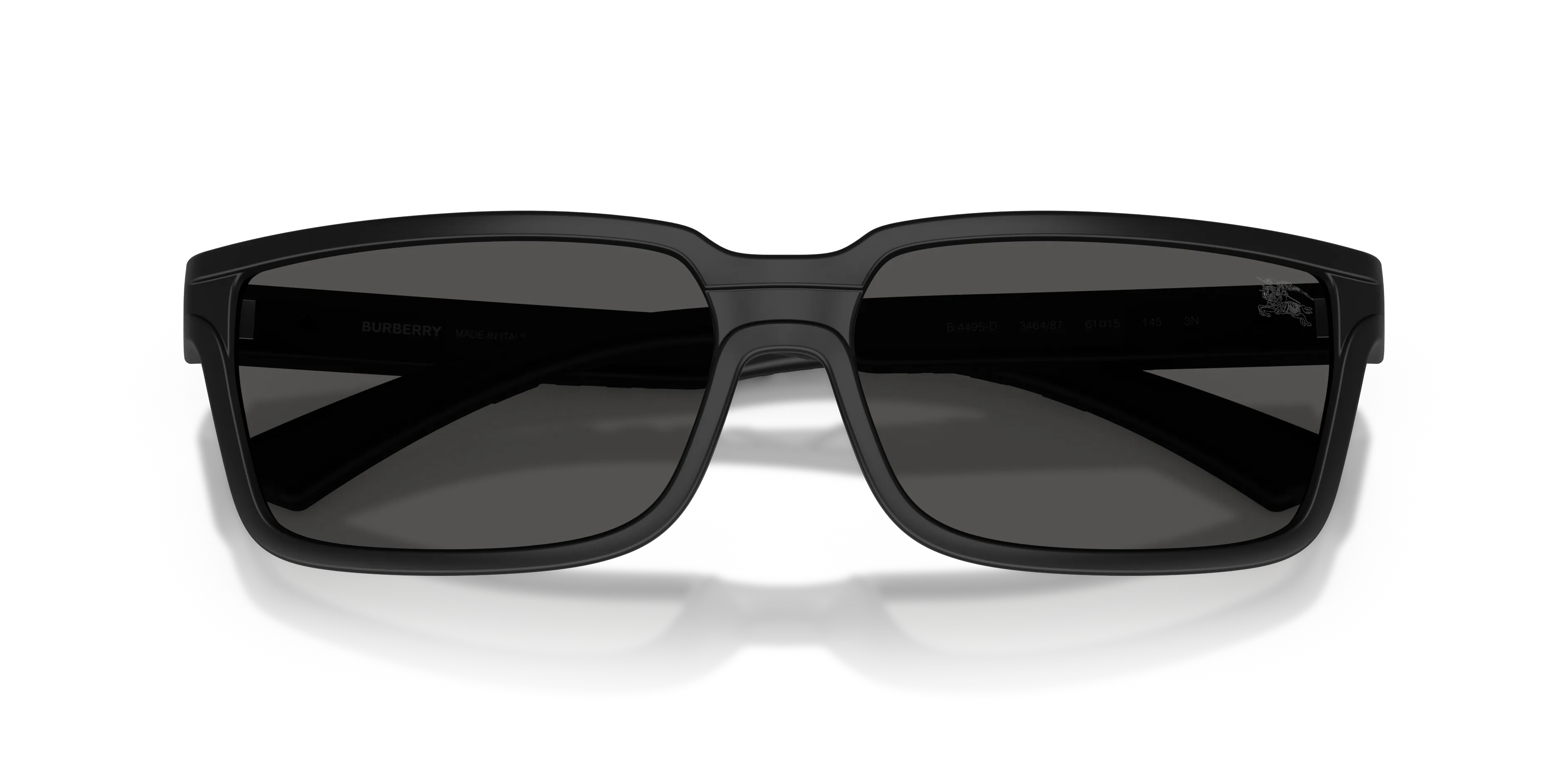 Burberry BE4495D 346487 Occhiali da sole Iniettato Nero Grigio Squadrata Normale - immagine 2