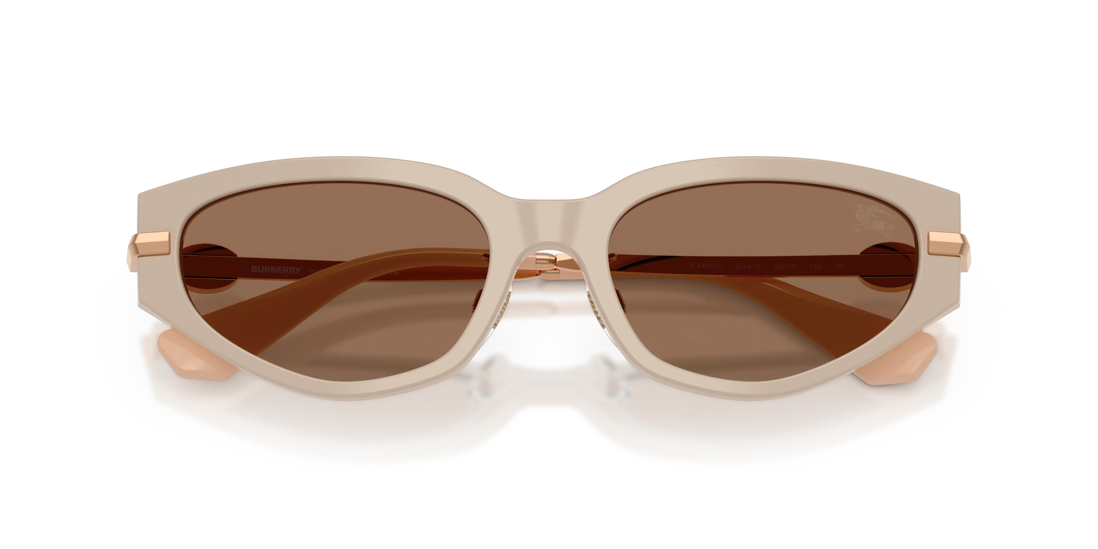 Burberry BE4493D 424473 Occhiali da sole Acetato Beige Marrone Geometrica Normale - immagine 2