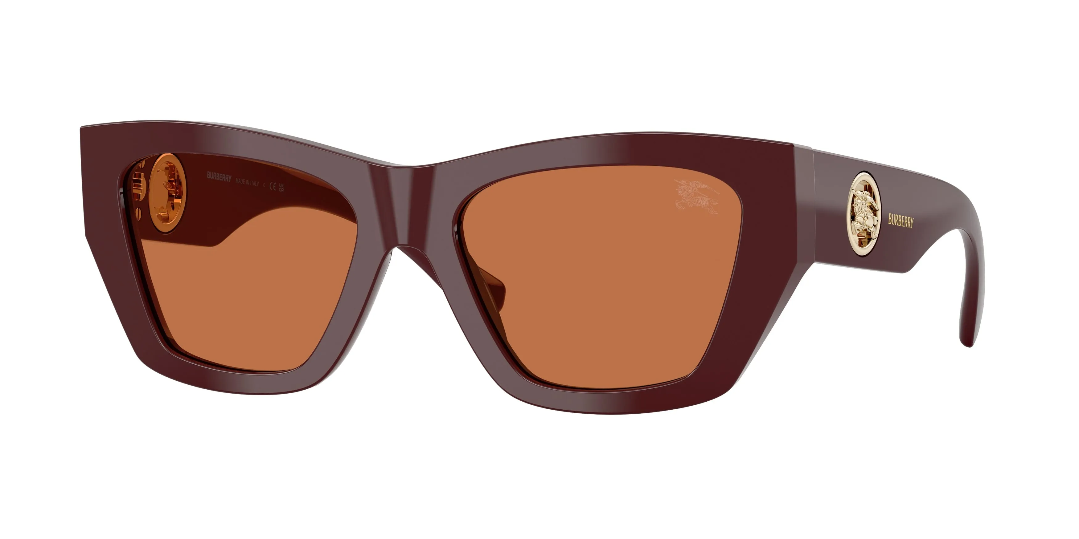 Burberry BE4492 411973 Occhiali da sole Acetato Rosso Marrone Cat Eye Normale - immagine 1