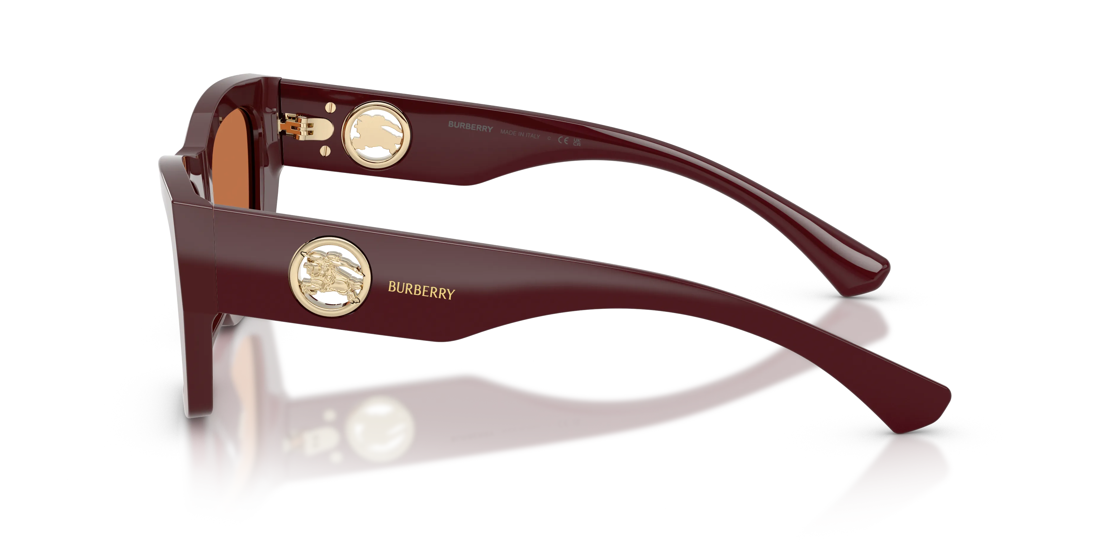 Burberry BE4492 411973 Occhiali da sole Acetato Rosso Marrone Cat Eye Normale - immagine 4
