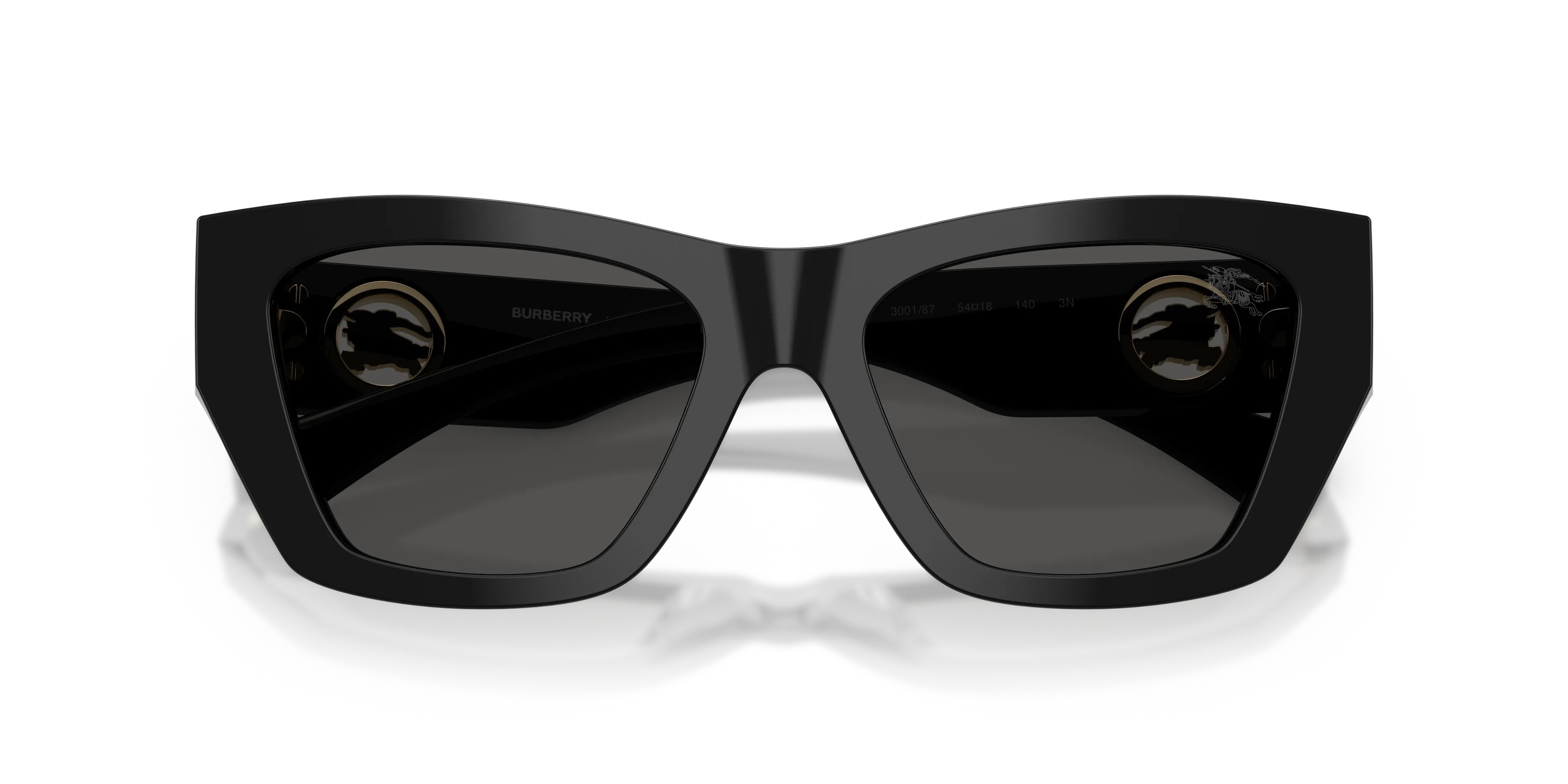 Burberry BE4492 300187 Occhiali da sole Acetato Nero Grigio Cat Eye Normale - immagine 2
