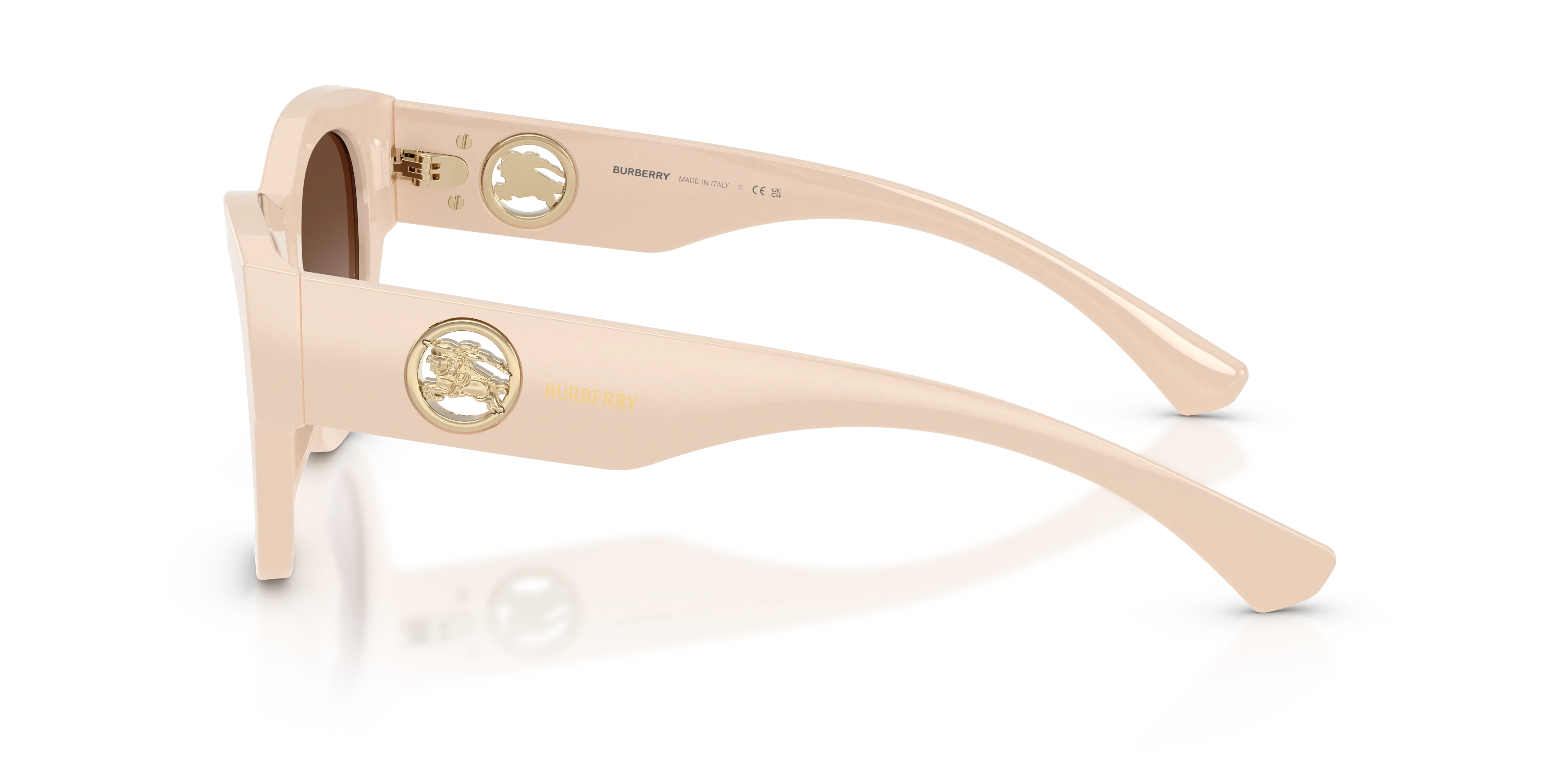 Burberry BE4491 422313 Occhiali da sole Acetato Rosa Marrone Rotonda Normale Sfumato - immagine 4