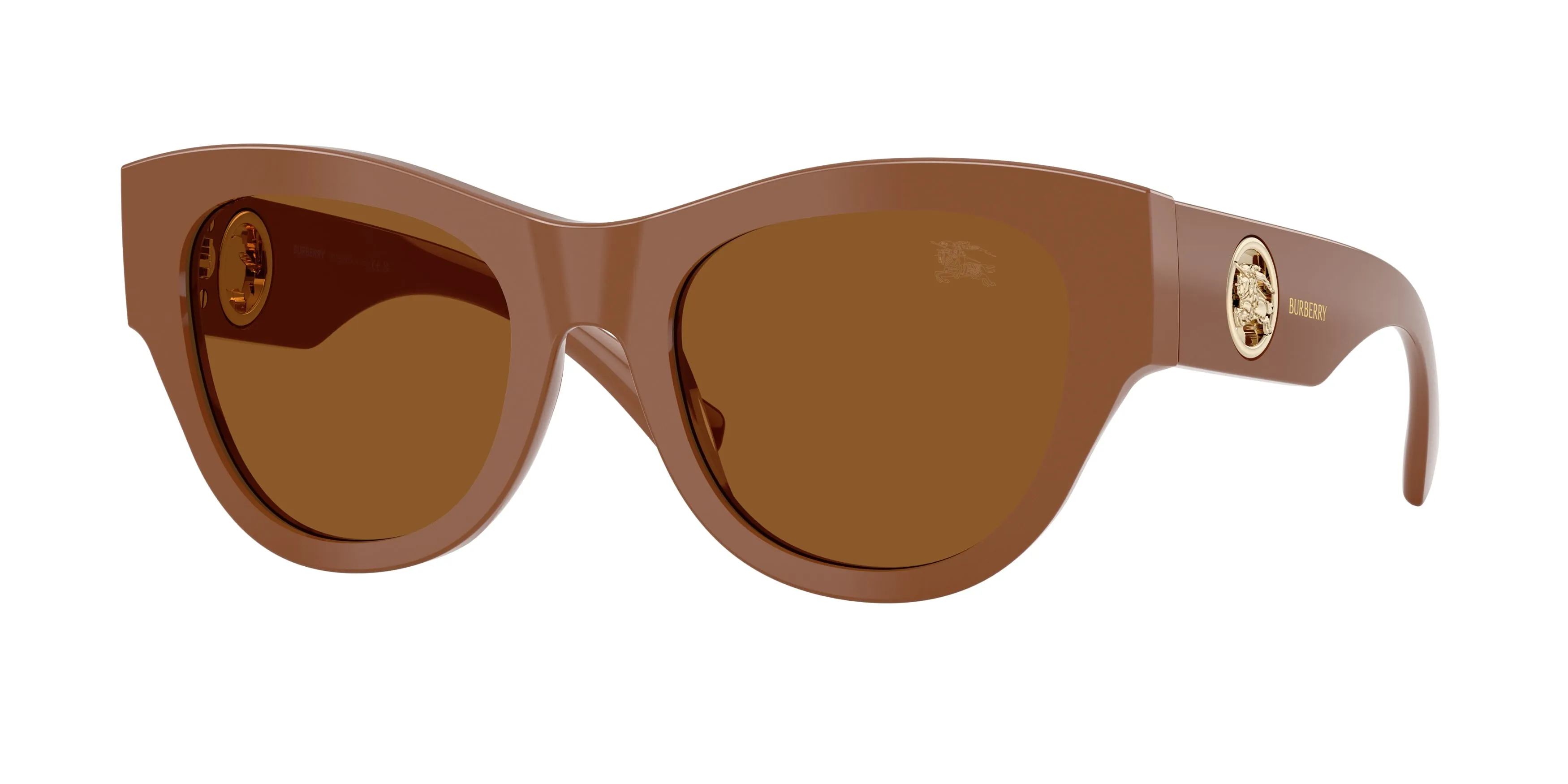 Burberry BE4491 422273 Occhiali da sole Acetato Marrone Marrone Rotonda Normale - immagine 1