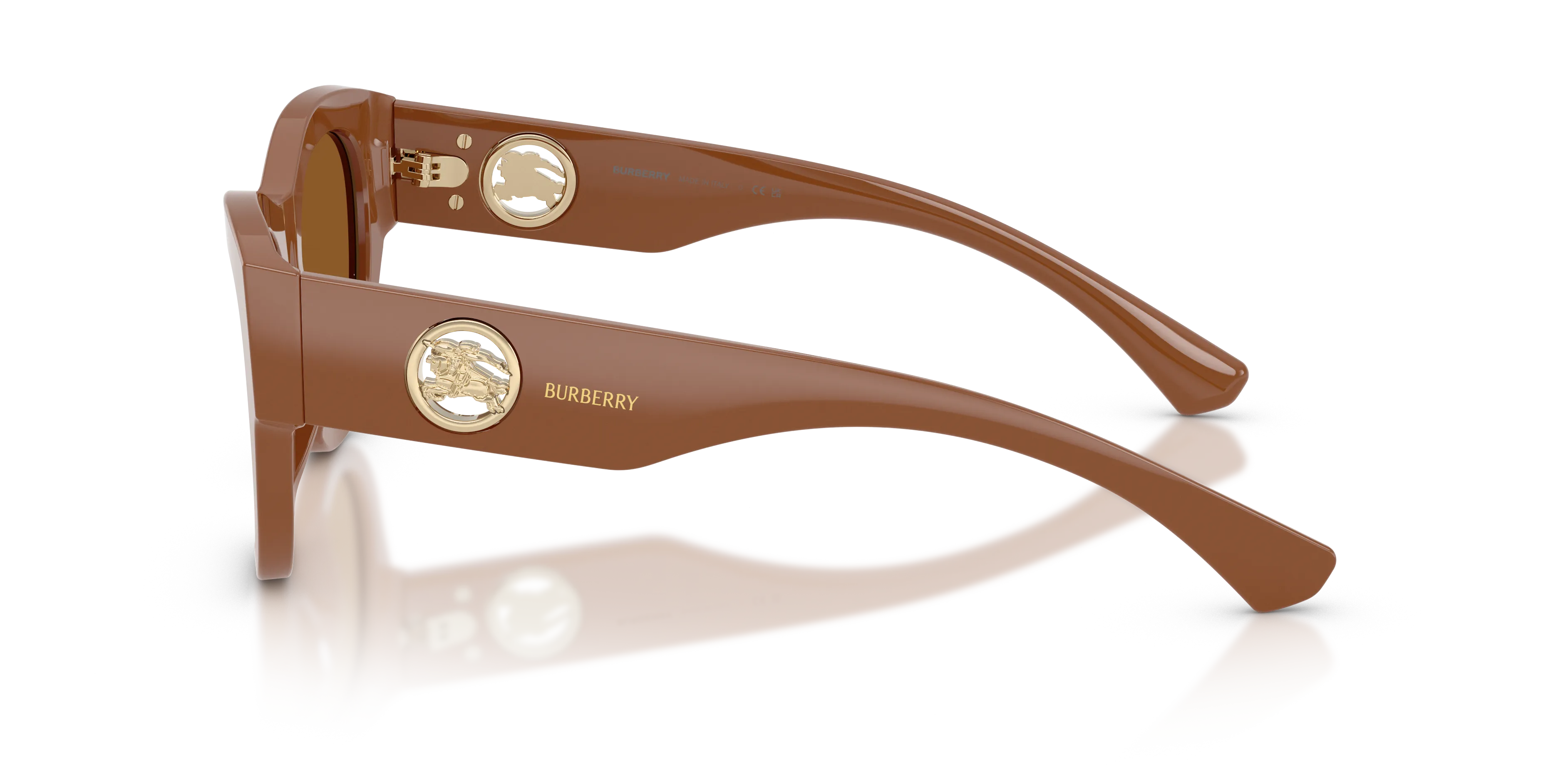 Burberry BE4491 422273 Occhiali da sole Acetato Marrone Marrone Rotonda Normale - immagine 4