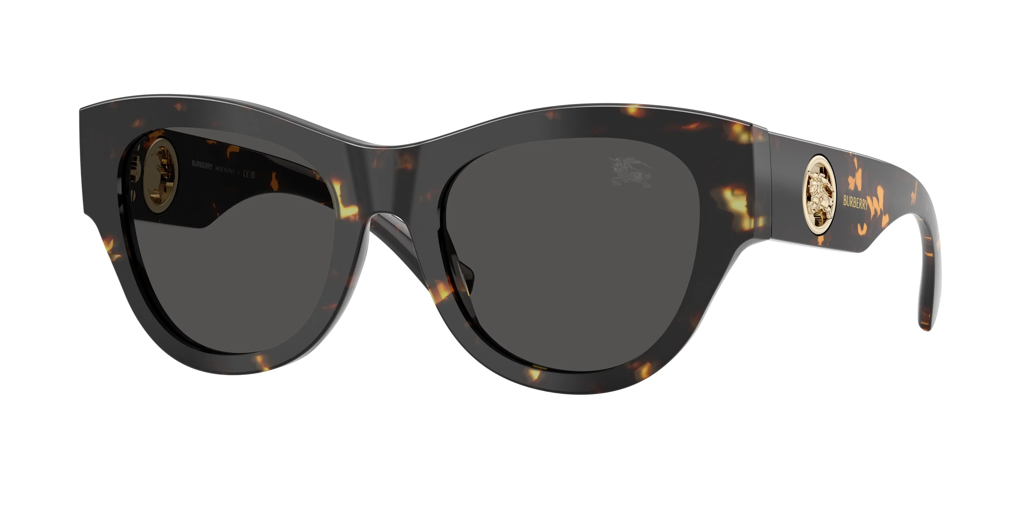 Burberry BE4491 410687 Occhiali da sole Acetato Tartaruga Grigio Rotonda Normale - immagine 1