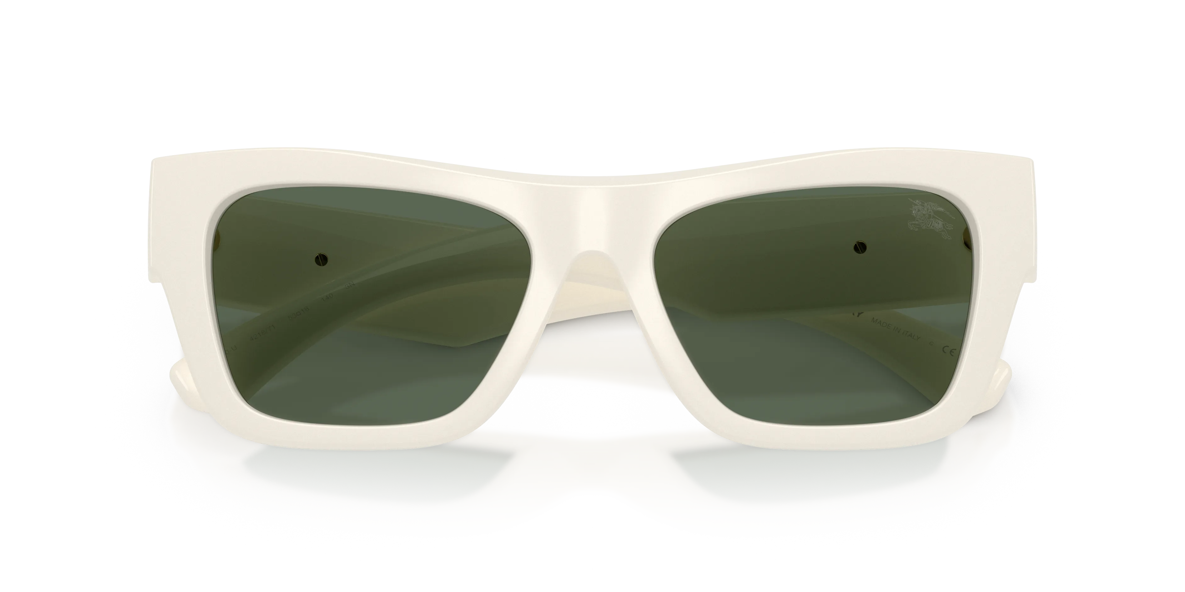 Burberry BE4490U 421871 Occhiali da sole Iniettato Bianco Verde Squadrata Normale - immagine 2