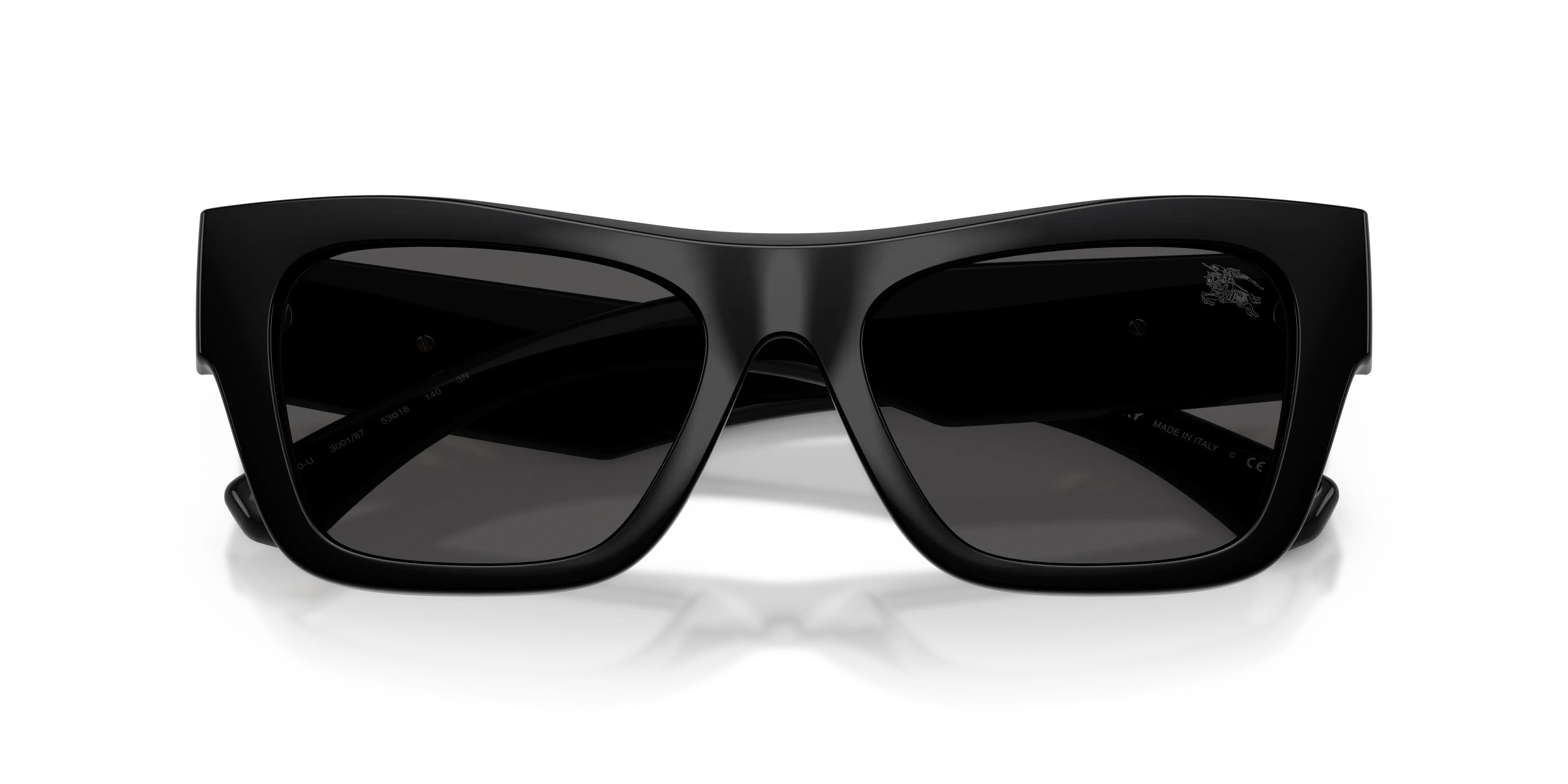 Burberry BE4490U 300187 Occhiali da sole Iniettato Nero Grigio Squadrata Normale - immagine 2