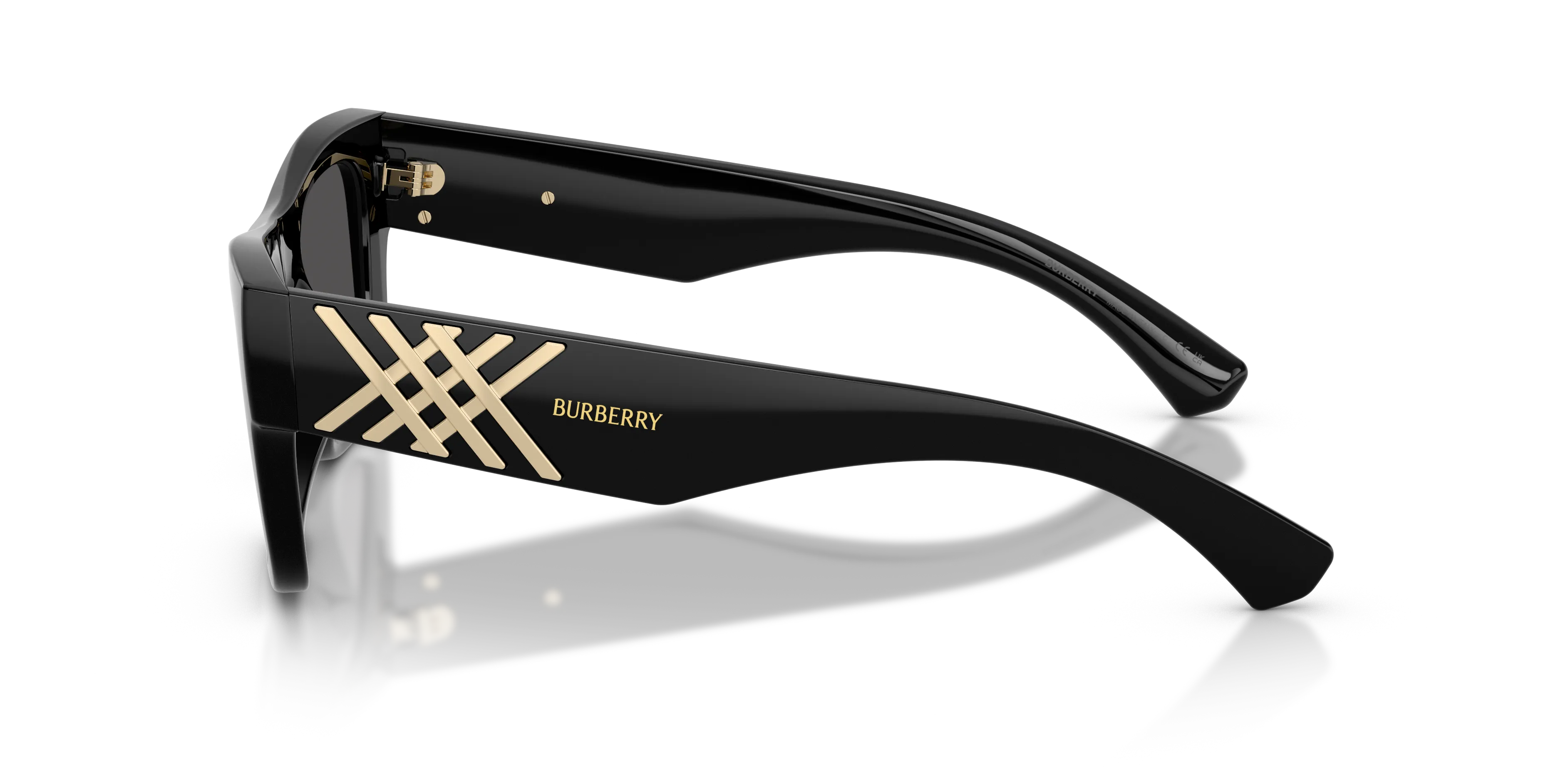 Burberry BE4490U 300187 Occhiali da sole Iniettato Nero Grigio Squadrata Normale - immagine 4