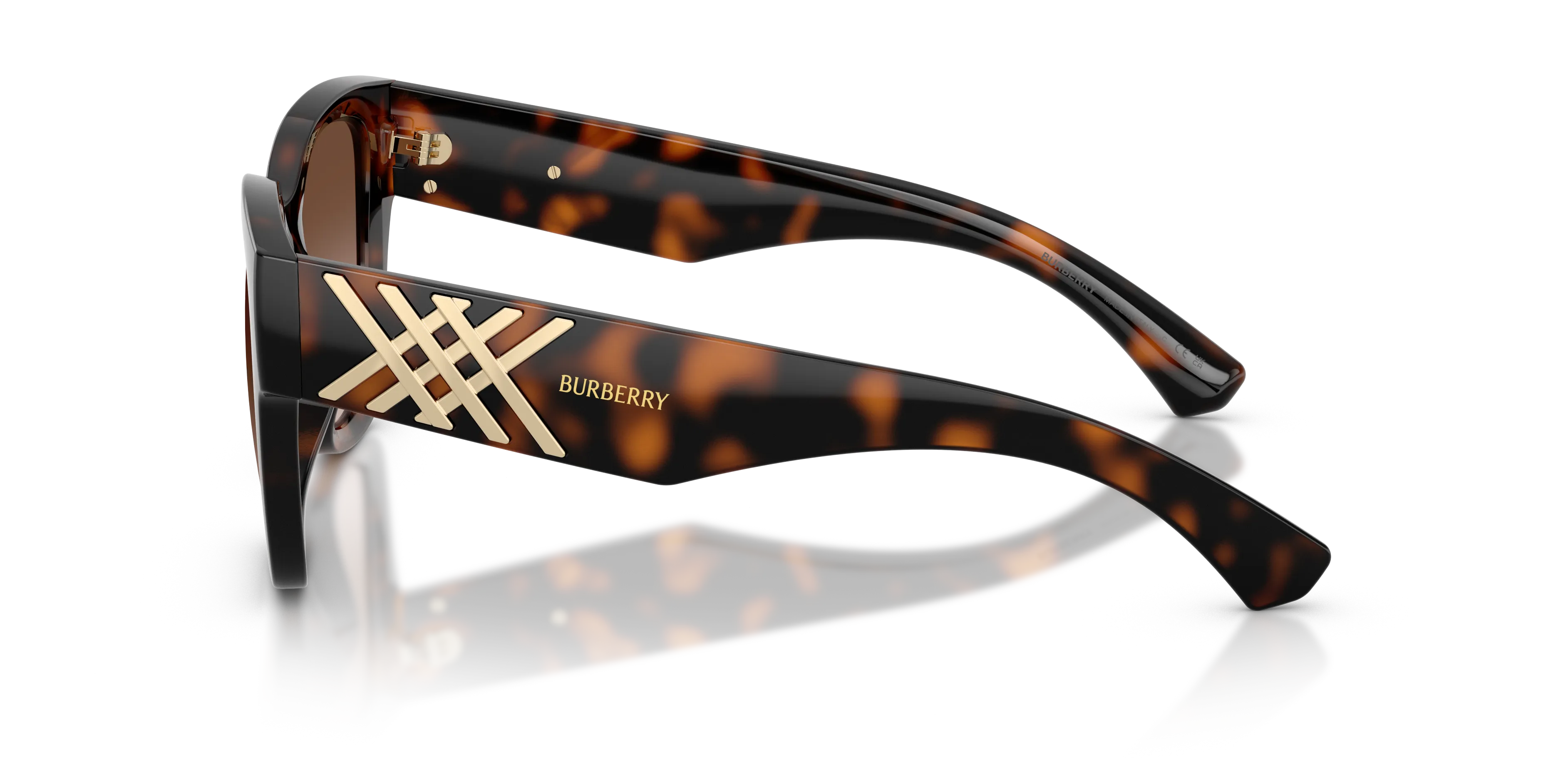 Burberry BE4489U 300213 Occhiali da sole Iniettato Marrone Marrone Squadrata Normale Sfumato - immagine 4