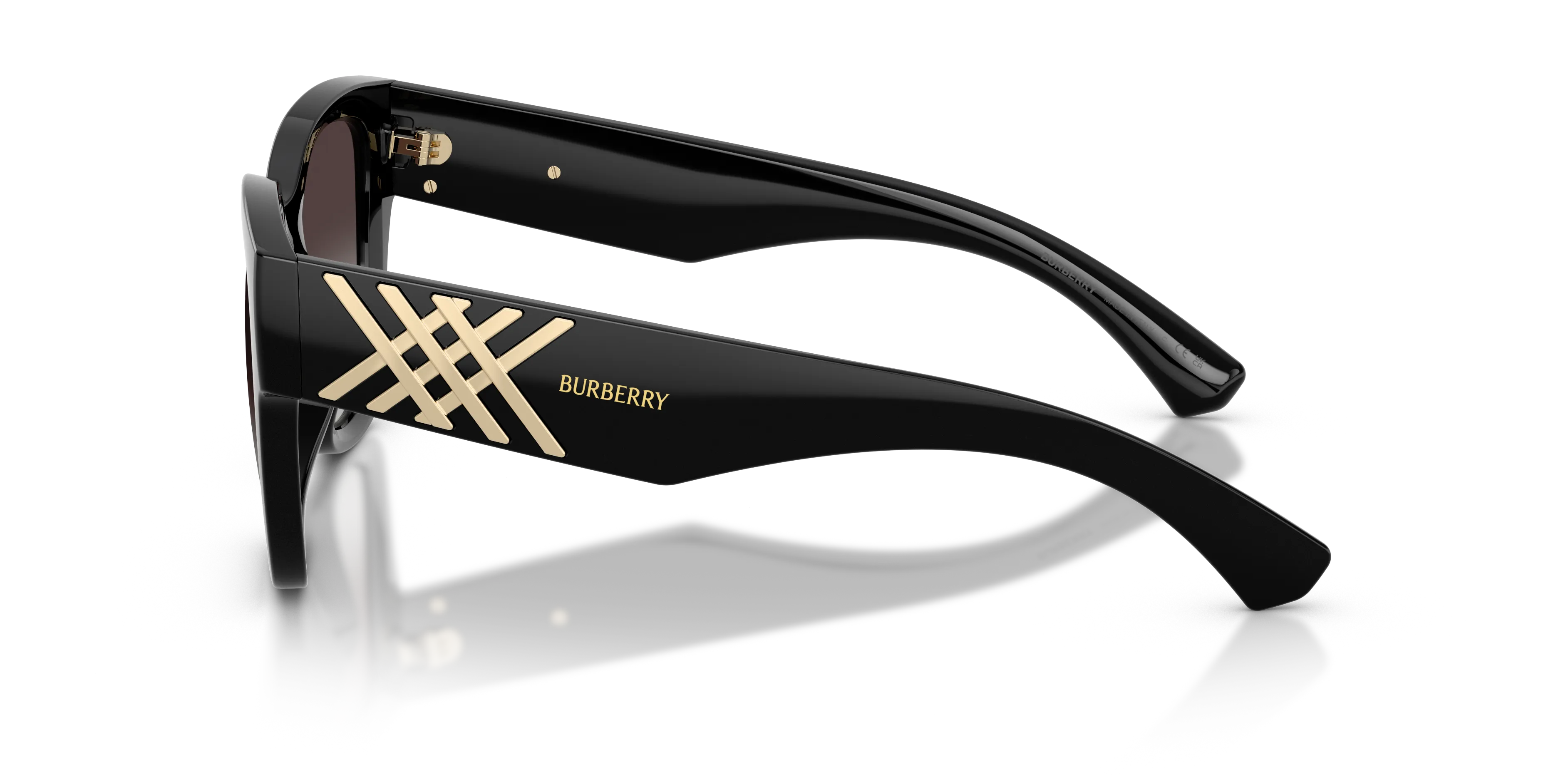 Burberry BE4489U 300187 Occhiali da sole Iniettato Nero Grigio Squadrata Normale Sfumato - immagine 4