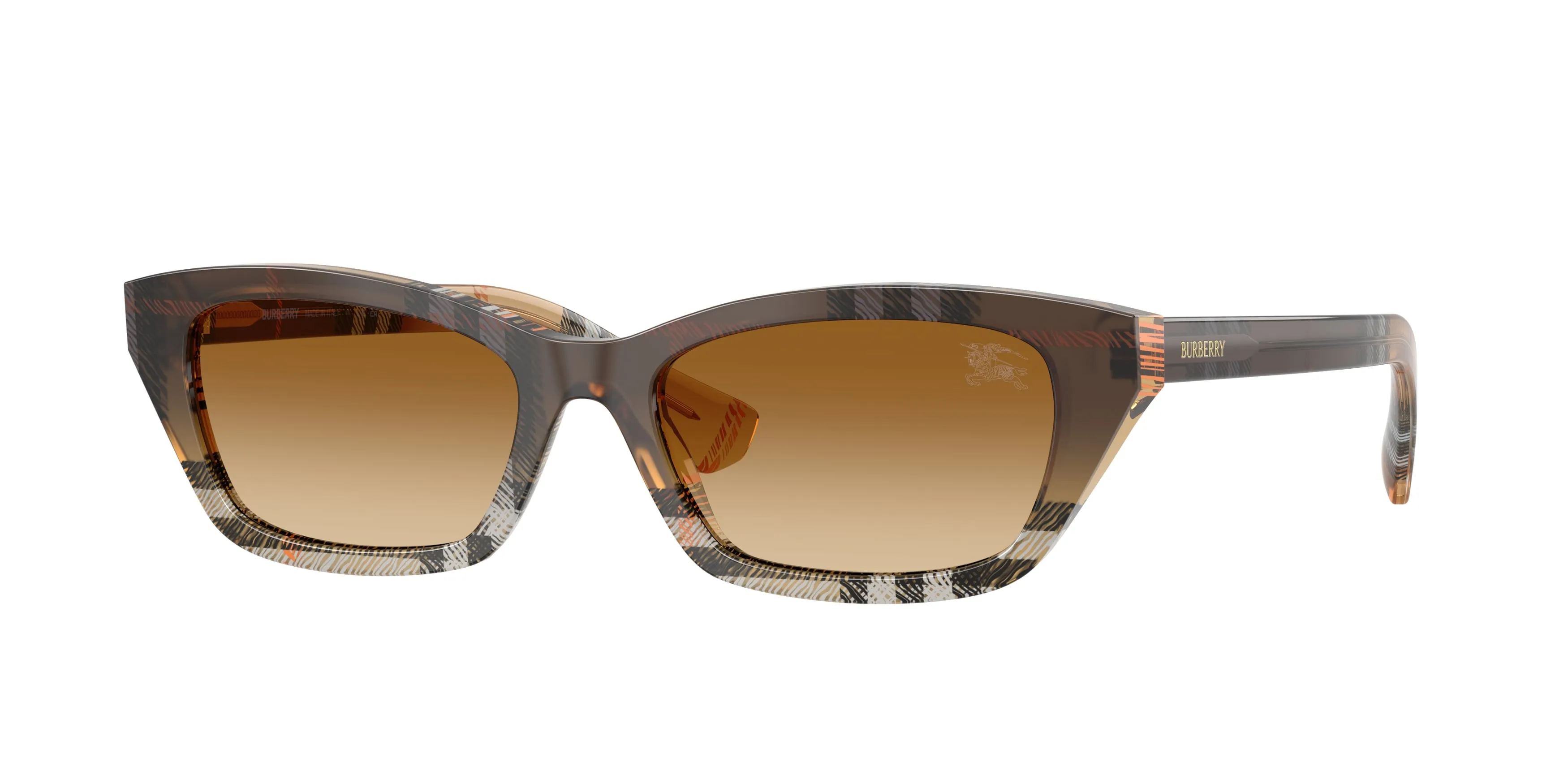 Burberry BE4488 420213 Occhiali da sole Acetato Marrone Marrone Squadrata Normale Sfumato - immagine 1