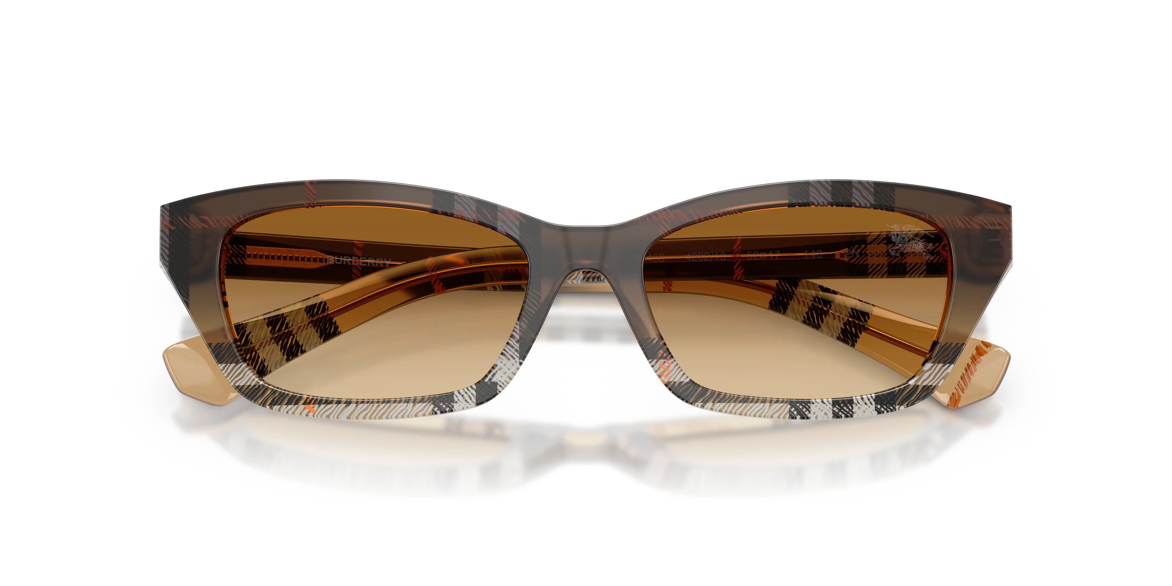 Burberry BE4488 420213 Occhiali da sole Acetato Marrone Marrone Squadrata Normale Sfumato - immagine 2
