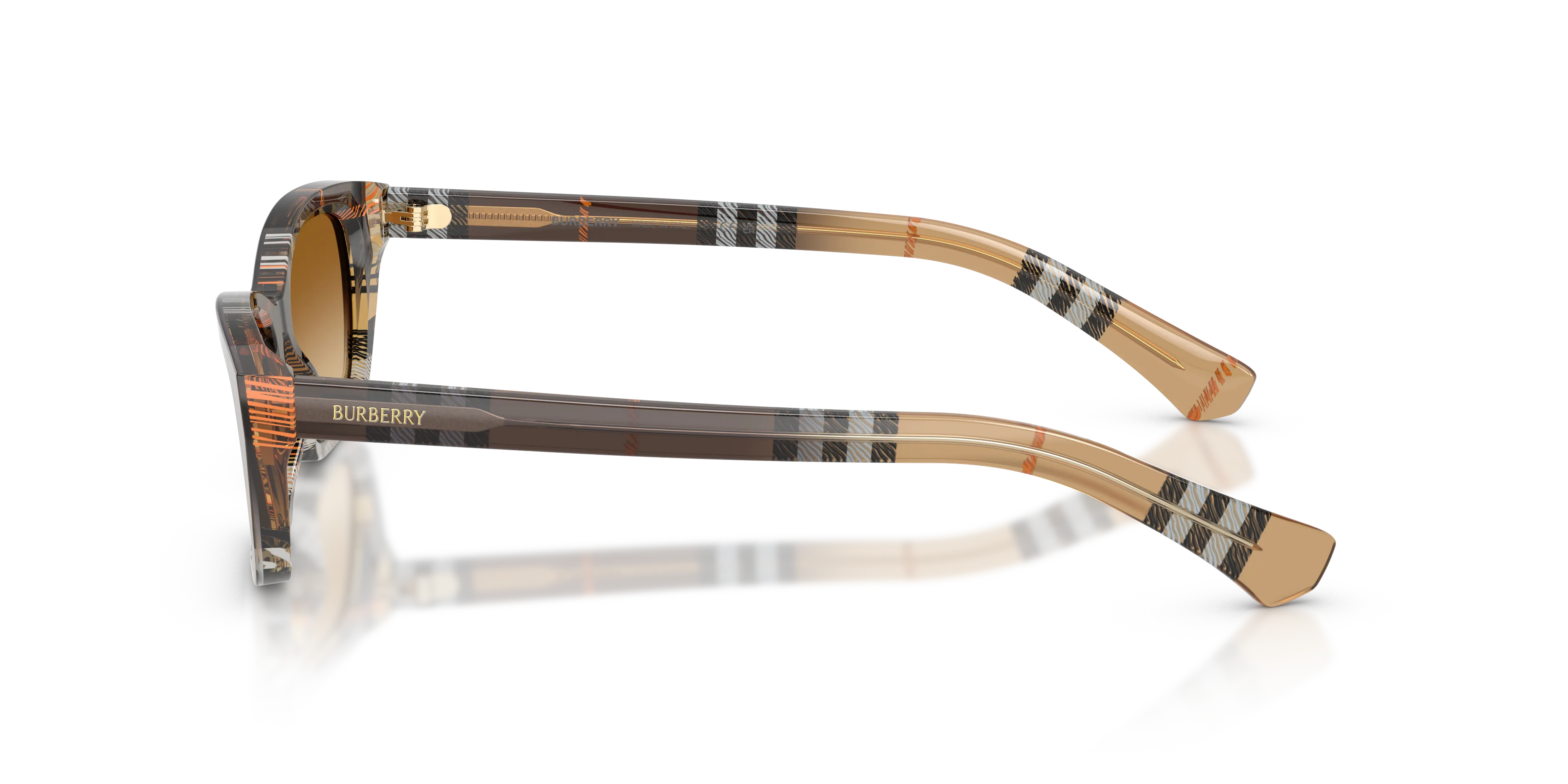 Burberry BE4488 420213 Occhiali da sole Acetato Marrone Marrone Squadrata Normale Sfumato - immagine 4