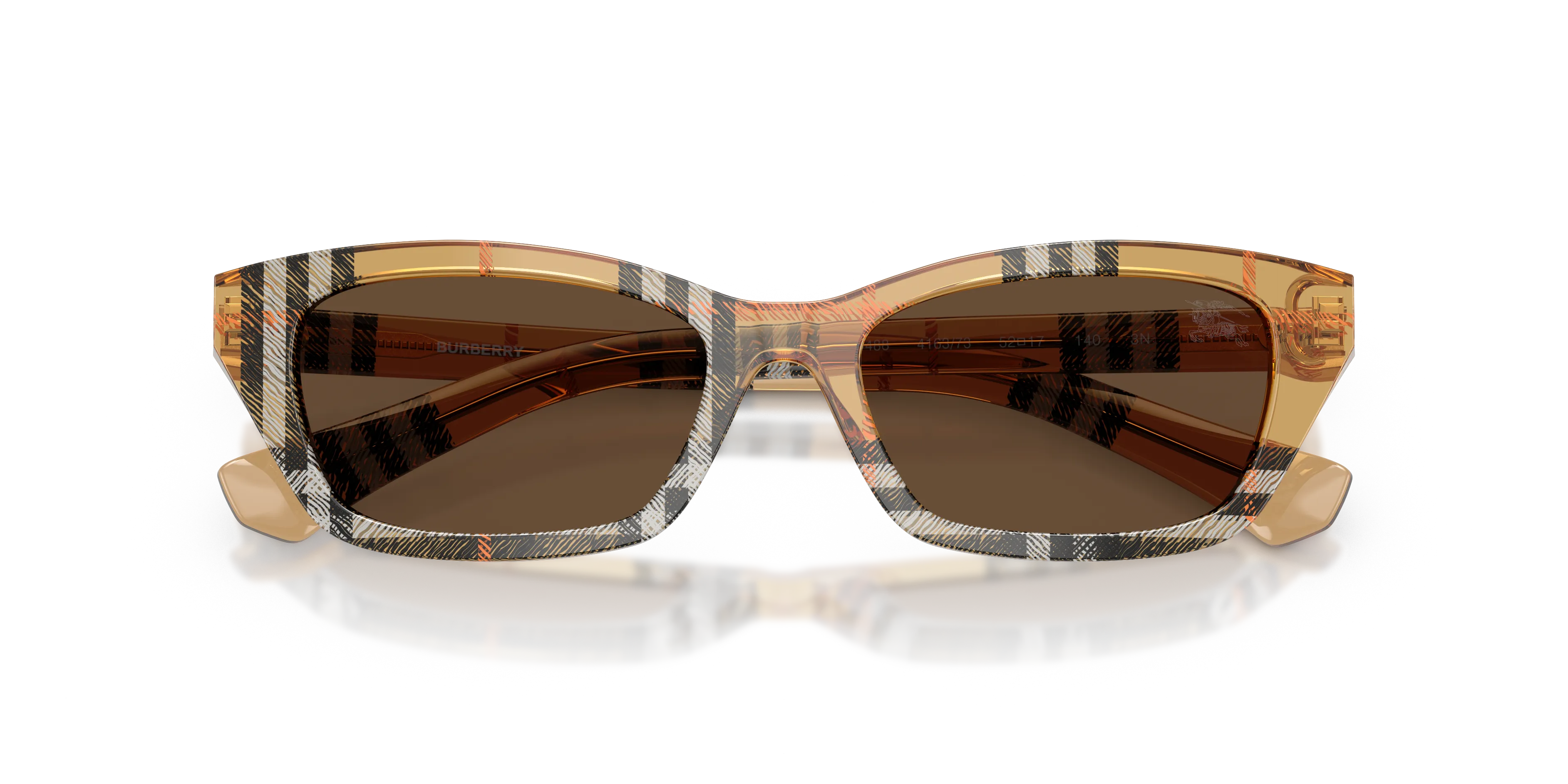 Burberry BE4488 416373 Occhiali da sole Acetato Marrone Marrone Squadrata Normale - immagine 2