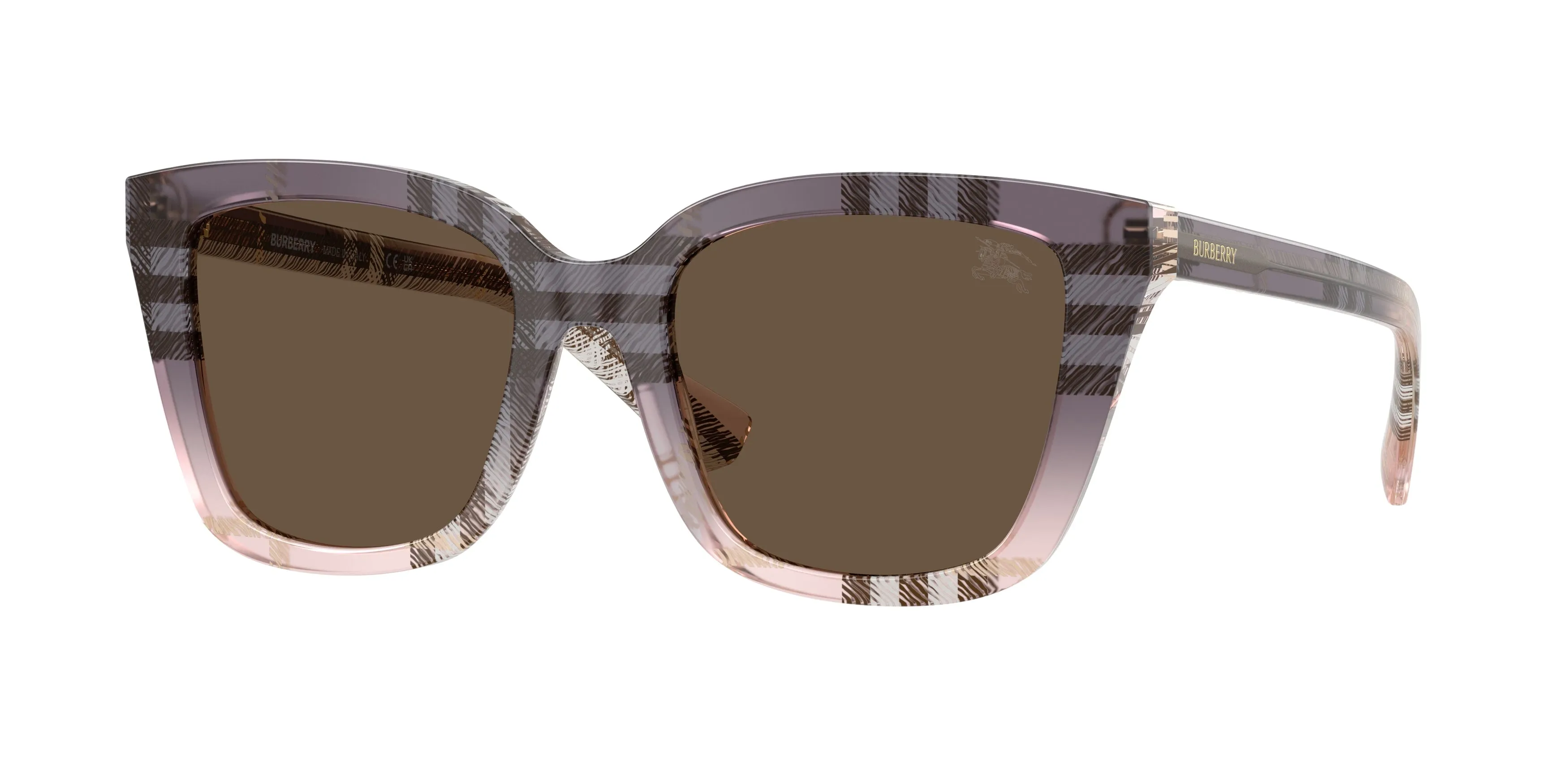 Burberry BE4487 422073 Occhiali da sole Acetato Rosa Marrone Squadrata Normale - immagine 1