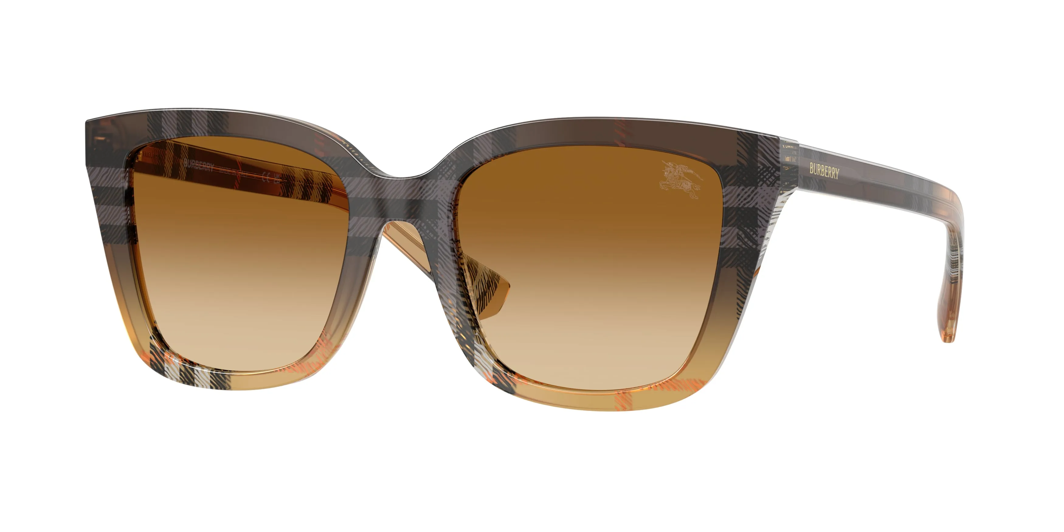 Burberry BE4487 420213 Occhiali da sole Acetato Marrone Marrone Squadrata Normale Sfumato - immagine 1