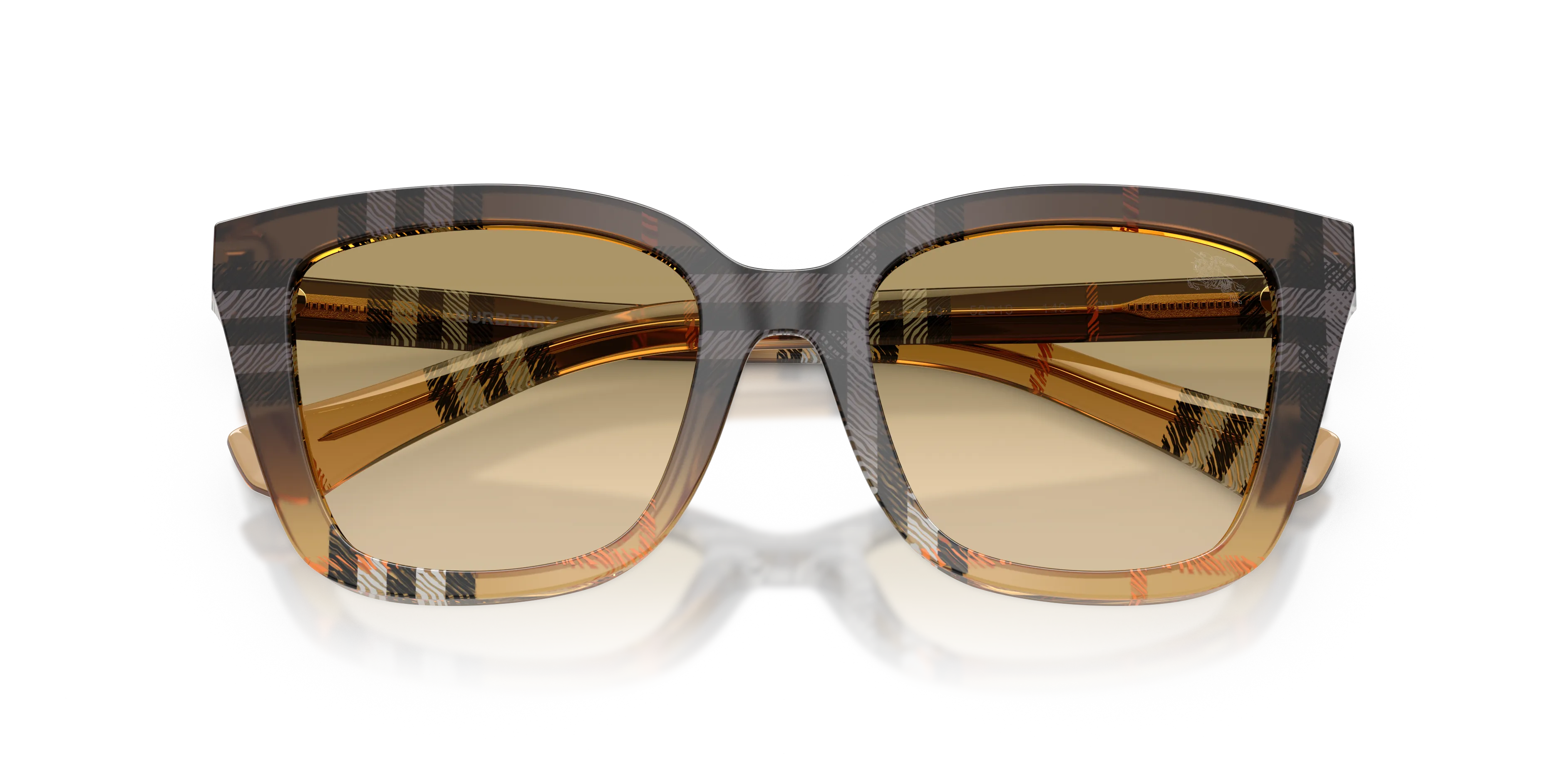 Burberry BE4487 420213 Occhiali da sole Acetato Marrone Marrone Squadrata Normale Sfumato - immagine 2