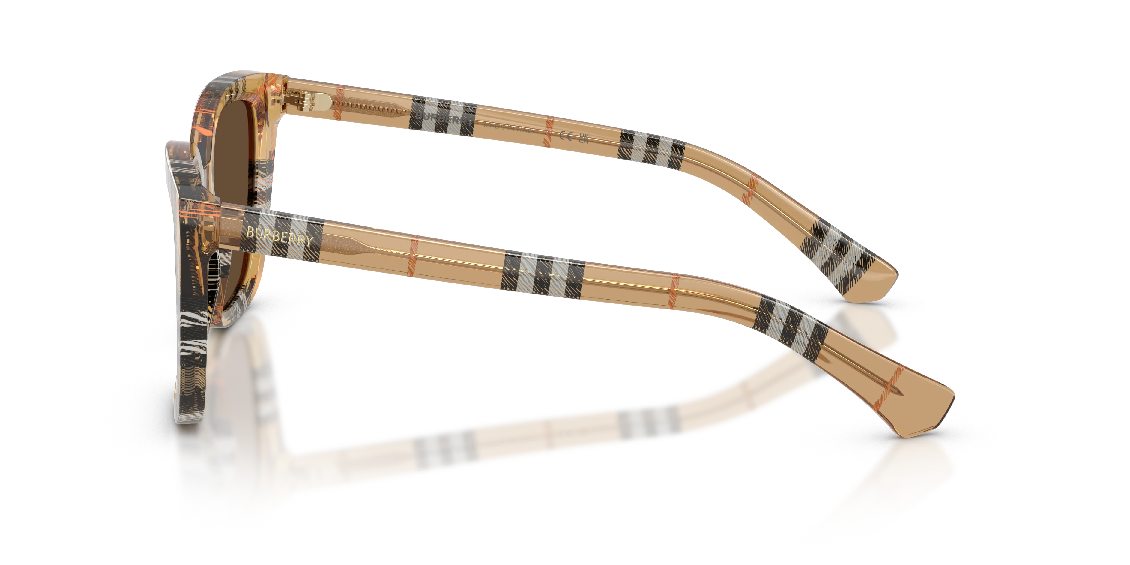 Burberry BE4487 416373 Occhiali da sole Acetato Marrone Marrone Squadrata Normale - immagine 4