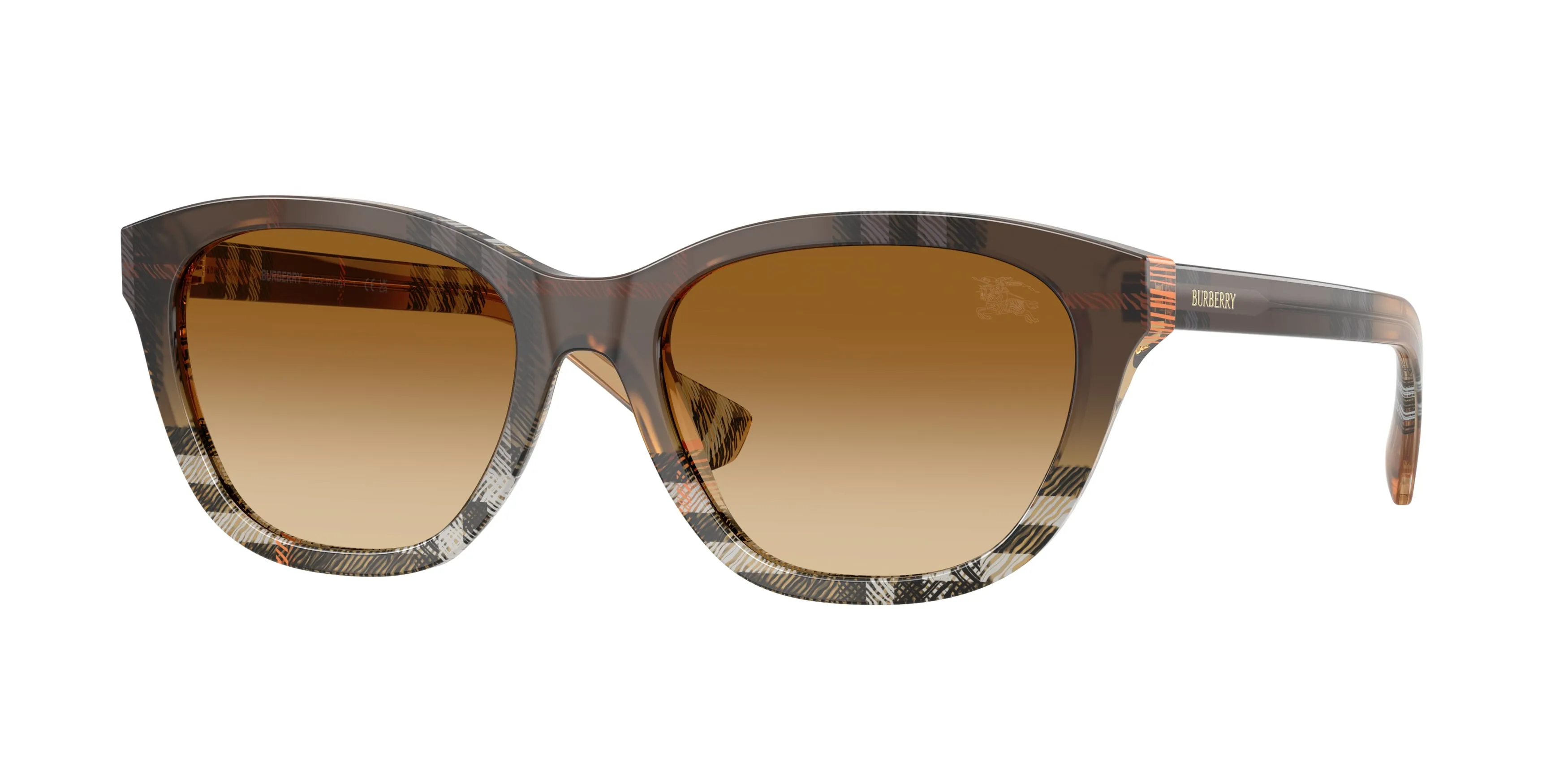 Burberry BE4486 420213 Occhiali da sole Acetato Marrone Marrone Squadrata Normale Sfumato - immagine 1