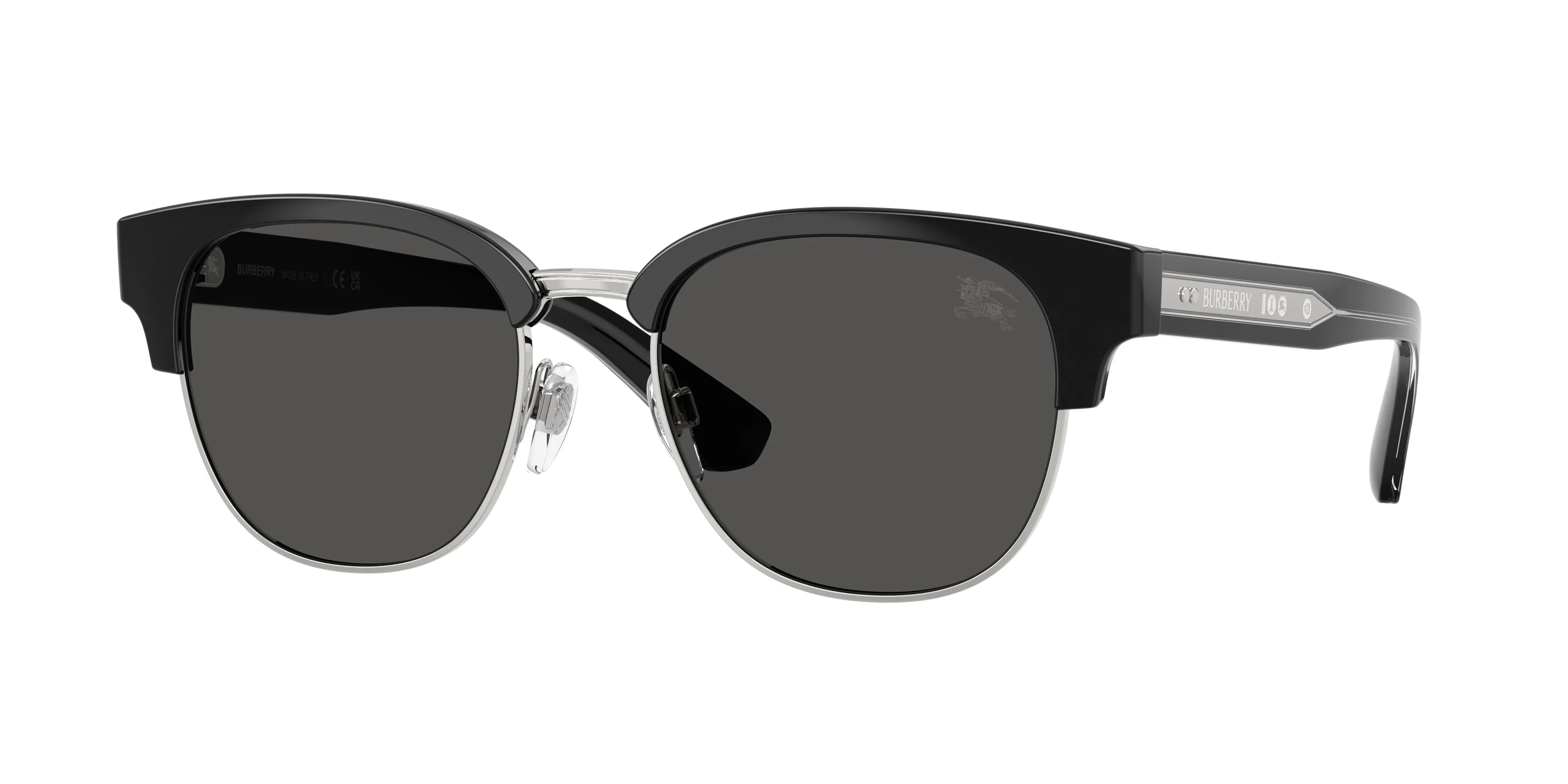 Burberry BE4485 420687 Occhiali da sole Iniettato Nero Grigio Rotonda Normale - immagine 1