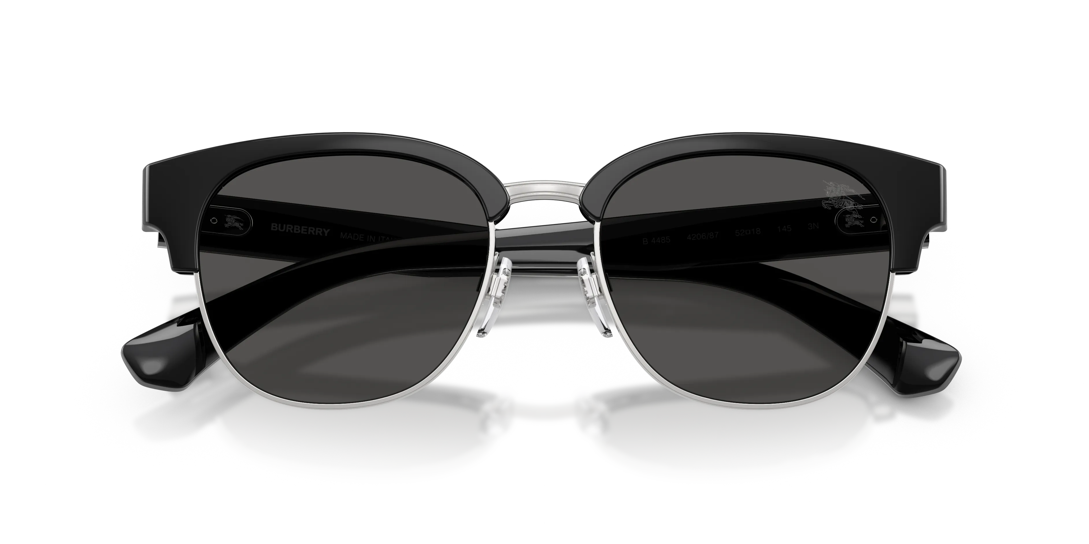 Burberry BE4485 420687 Occhiali da sole Iniettato Nero Grigio Rotonda Normale - immagine 2