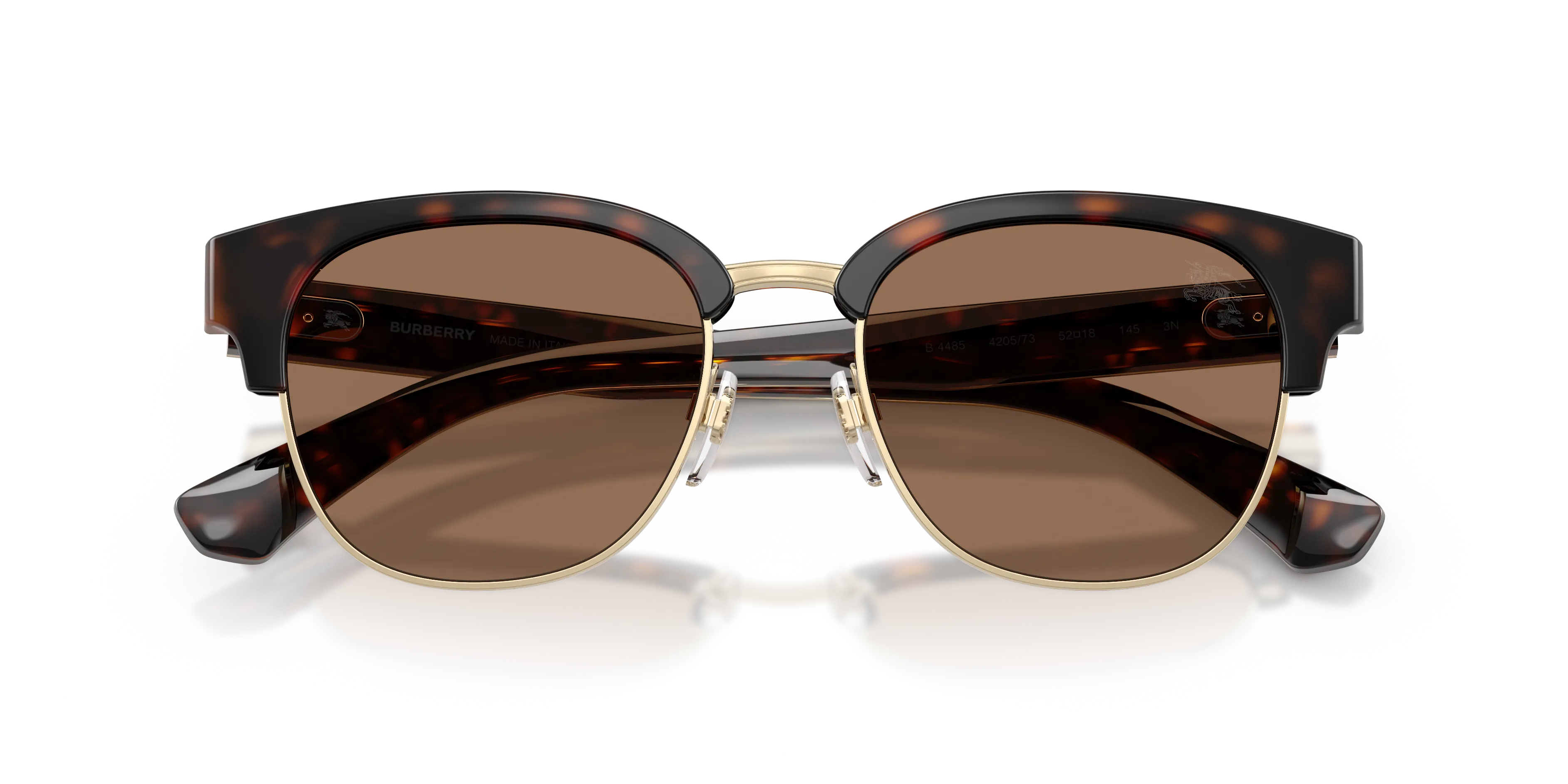 Burberry BE4485 420573 Occhiali da sole Iniettato Marrone Marrone Rotonda Normale - immagine 2
