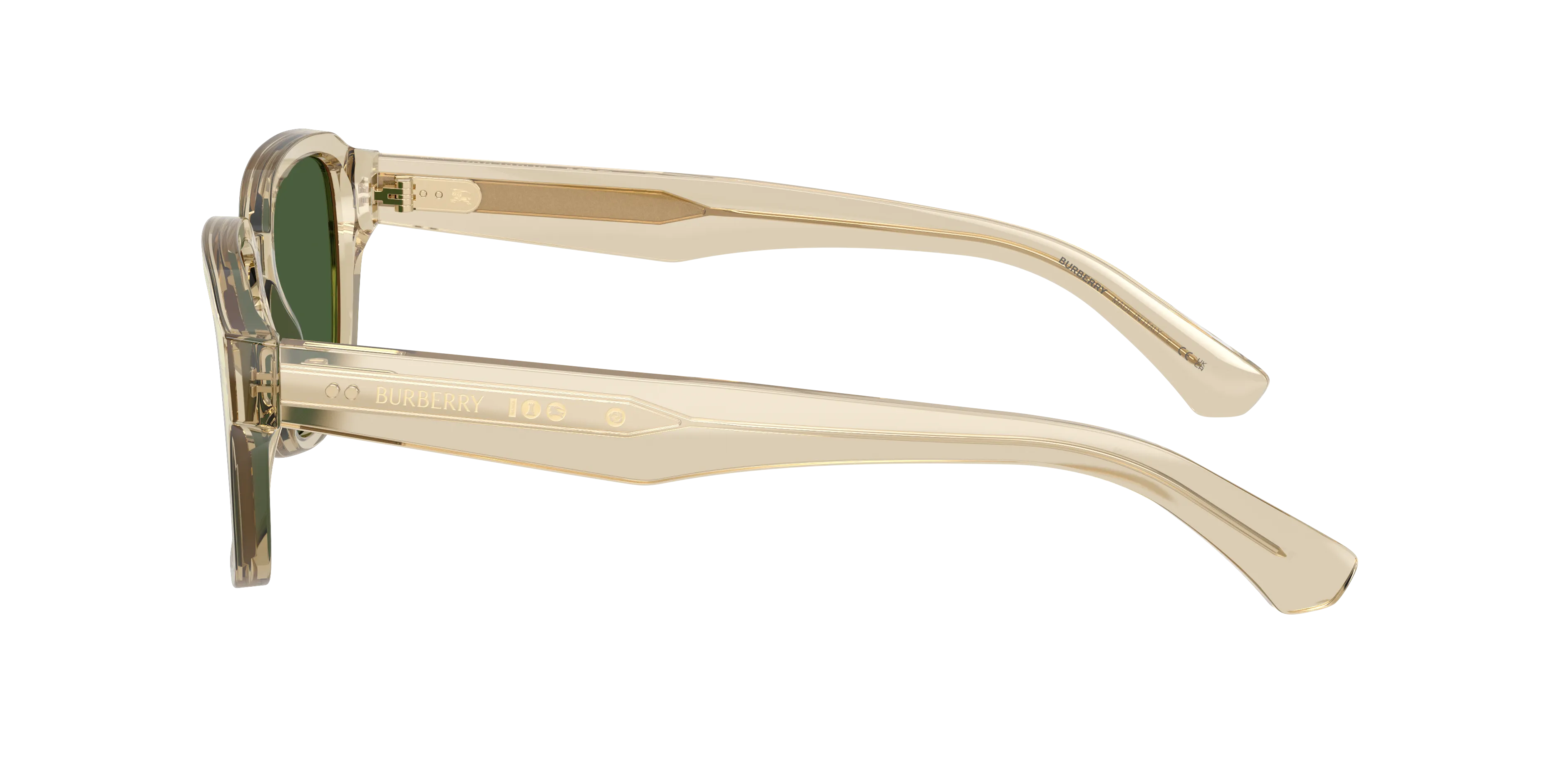 Burberry BE4484 422671 Occhiali da sole Acetato Beige Verde Squadrata Normale - immagine 4