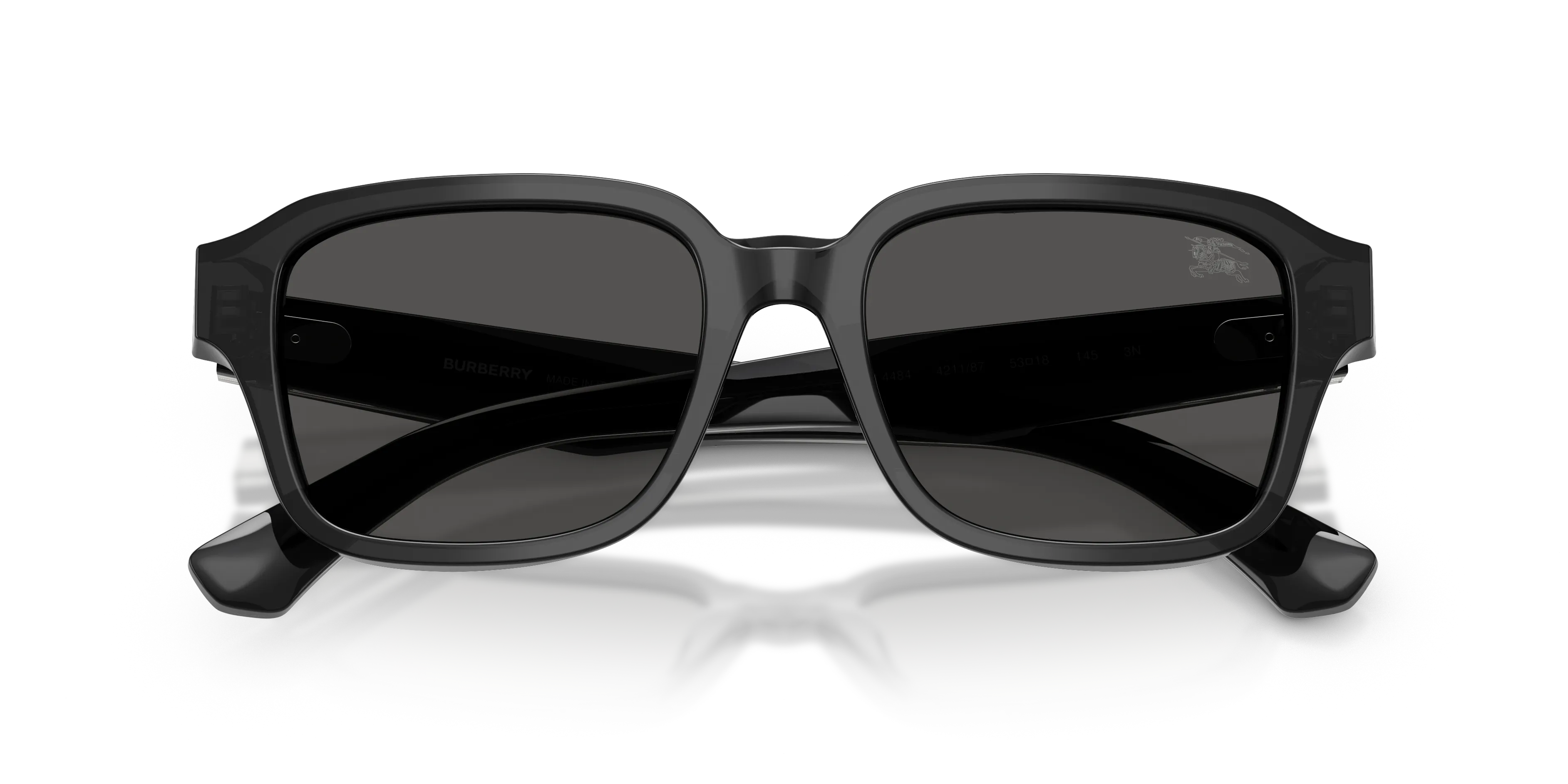 Burberry BE4484 421187 Occhiali da sole Acetato Grigio Grigio Squadrata Normale - immagine 2