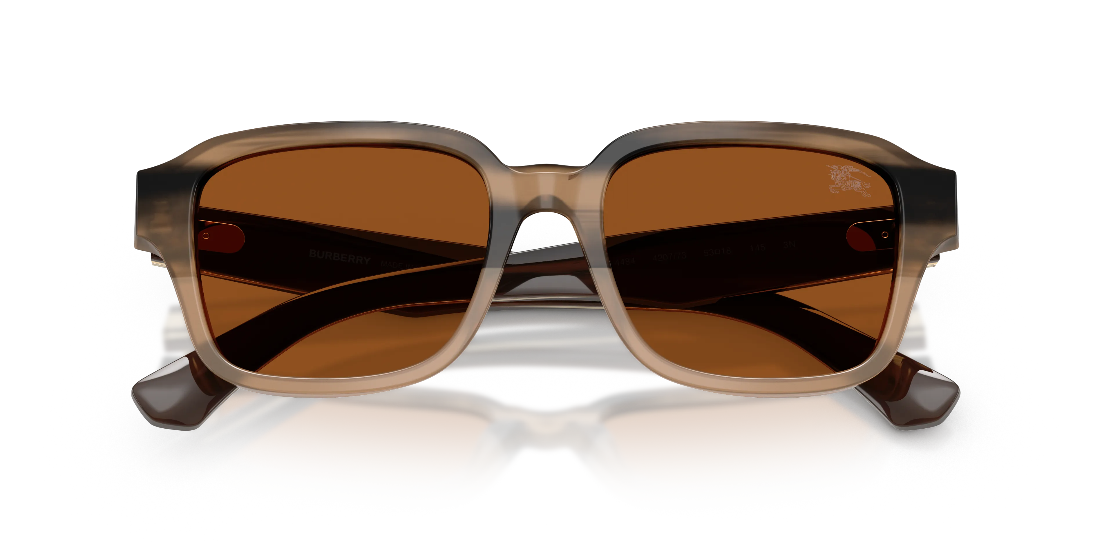 Burberry BE4484 420773 Occhiali da sole Acetato Beige Marrone Squadrata Normale - immagine 2