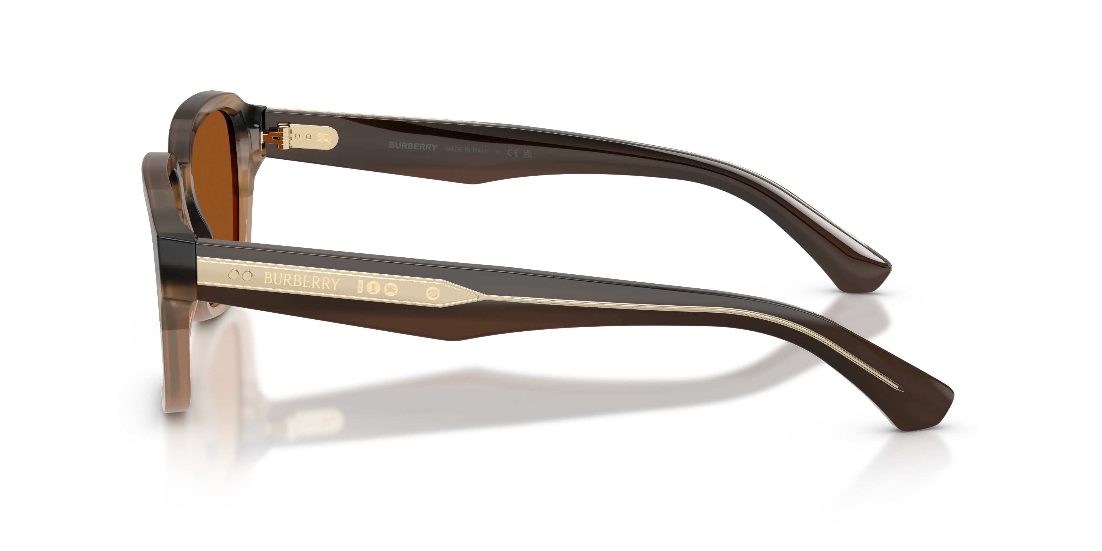 Burberry BE4484 420773 Occhiali da sole Acetato Beige Marrone Squadrata Normale - immagine 4