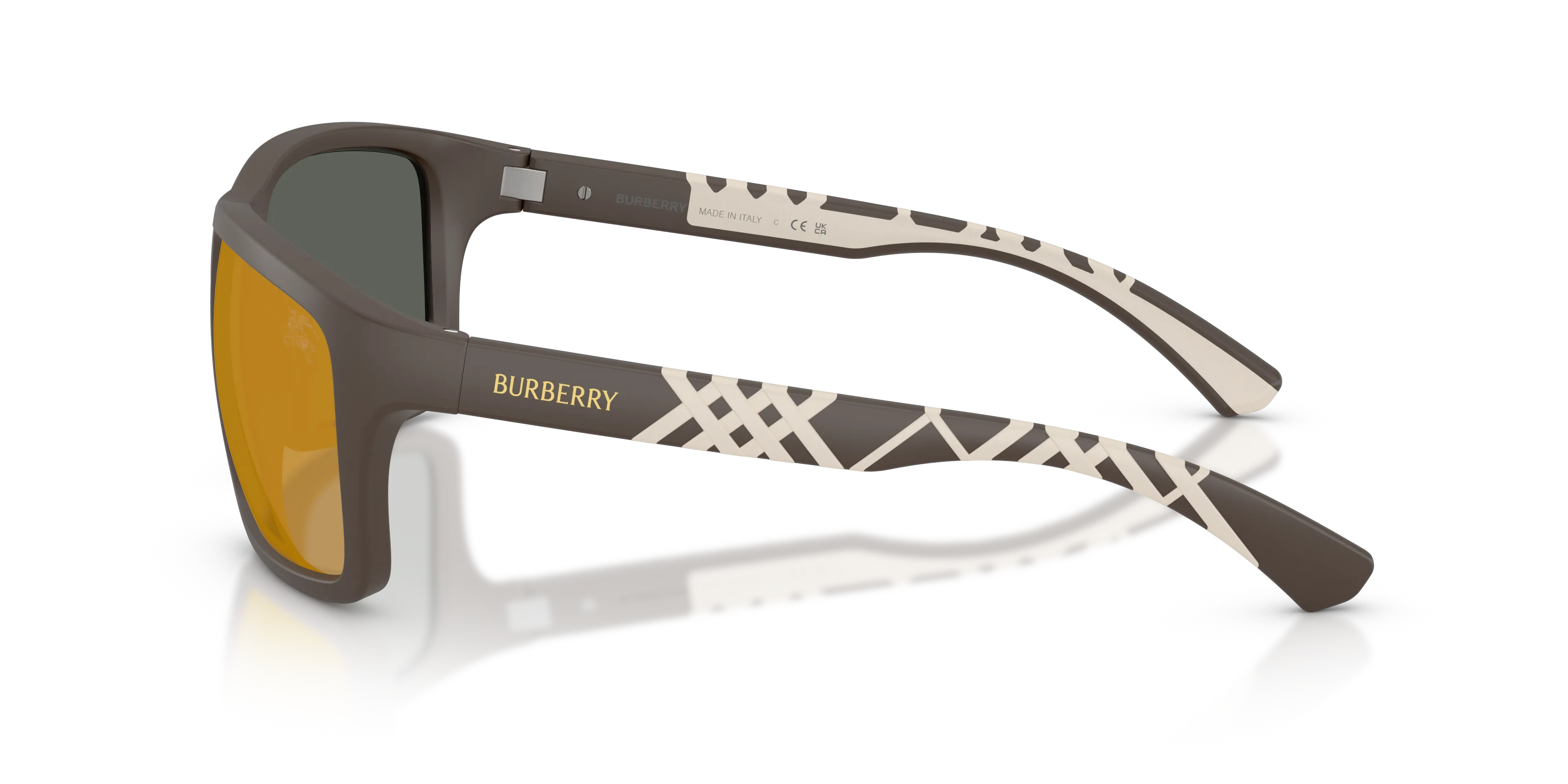 Burberry BE4483 42345A Occhiali da sole Iniettato Marrone Marrone Squadrata Normale - immagine 4
