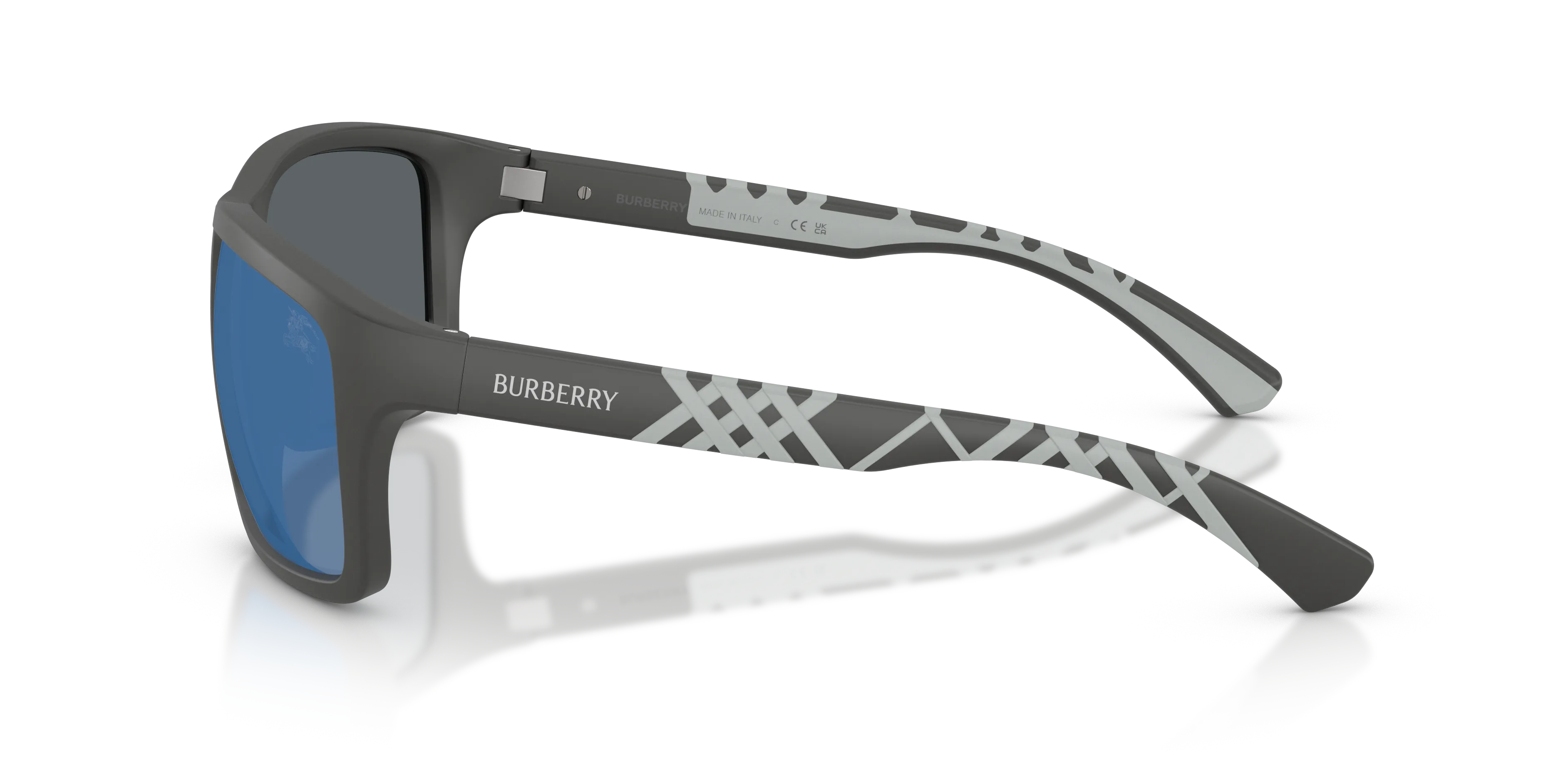 Burberry BE4483 423355 Occhiali da sole Iniettato Grigio Blu Squadrata Normale - immagine 4